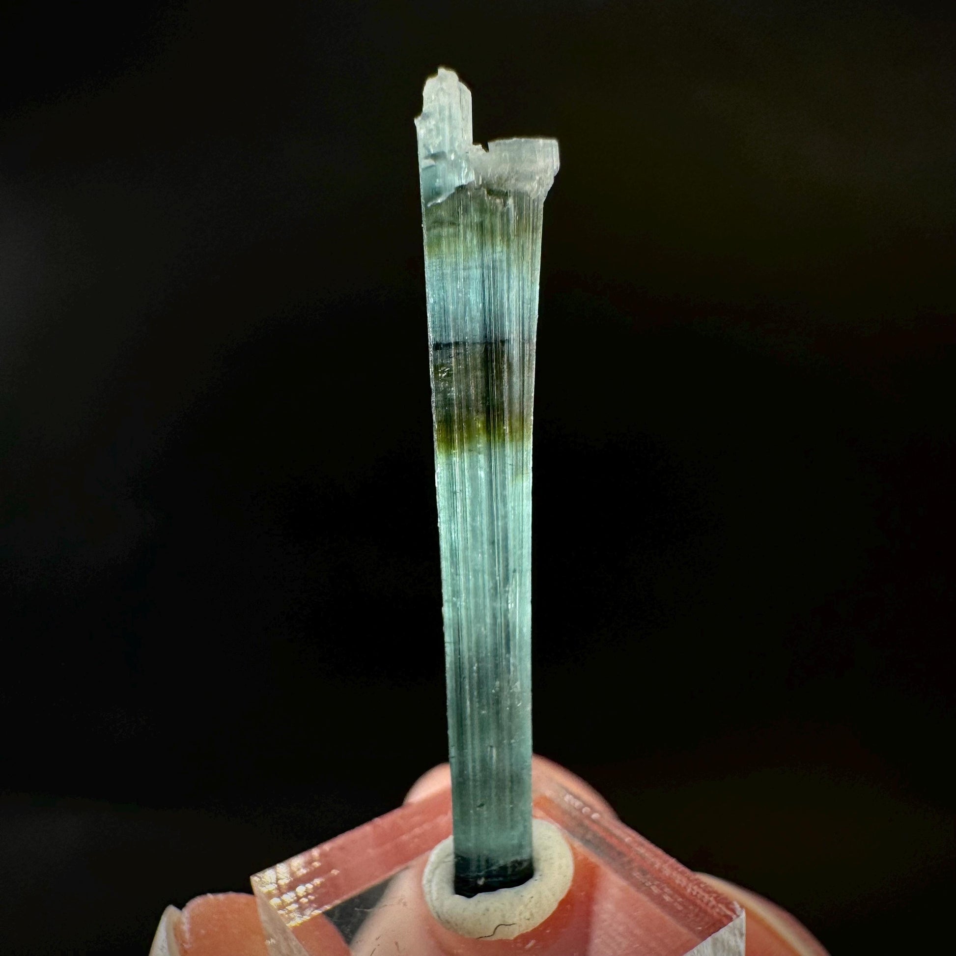 Indicolite Tourmaline Crystal | Natural Blue-Green Mineral Specimen from Pakistan