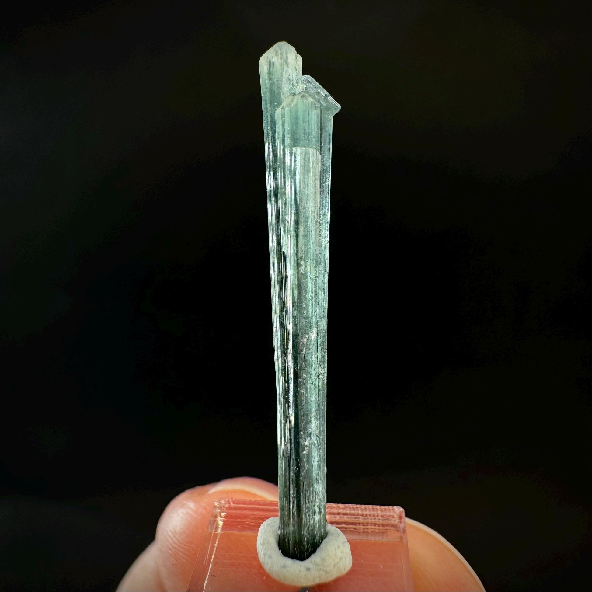 Indicolite Tourmaline Crystal | Natural Blue-Green Mineral Specimen from Pakistan