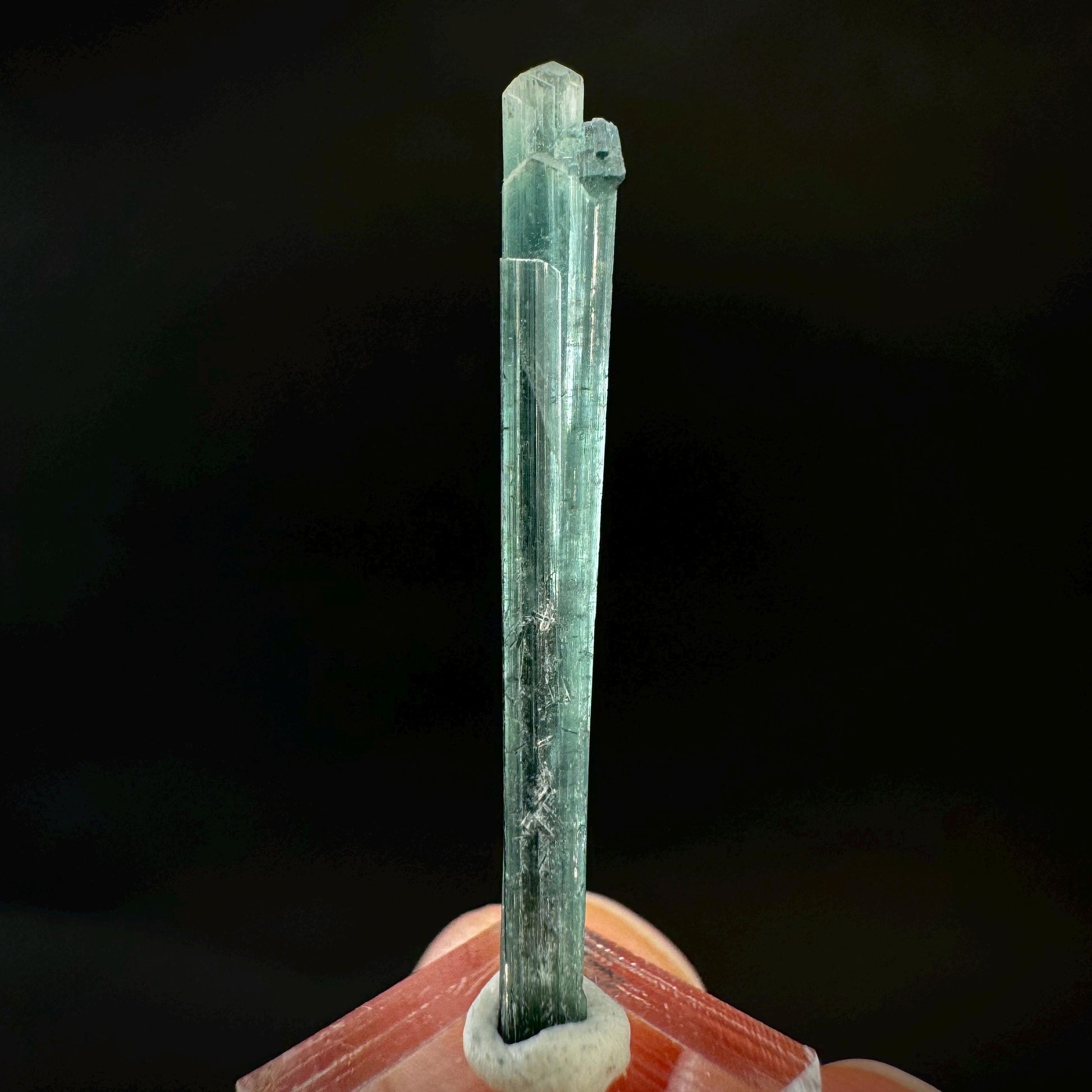 Indicolite Tourmaline Crystal | Natural Blue-Green Mineral Specimen from Pakistan