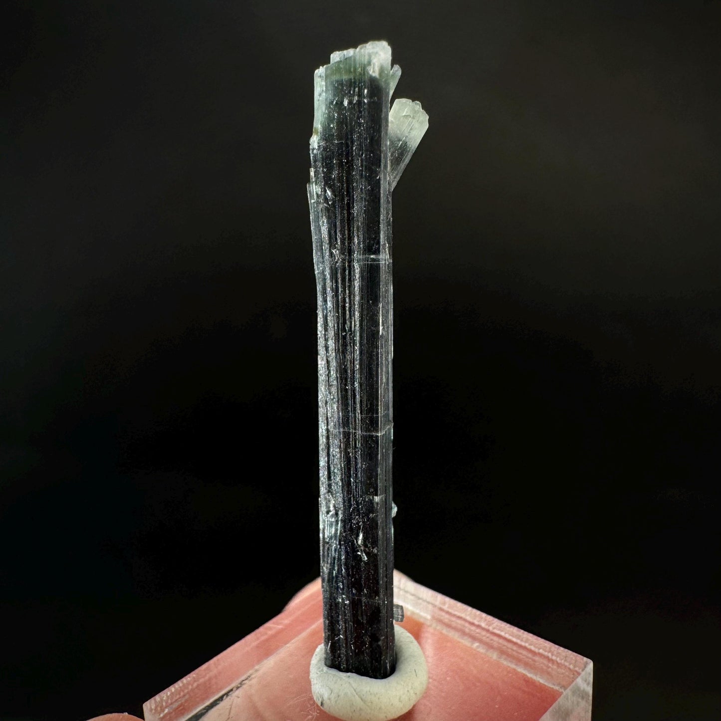 Indicolite Tourmaline Crystal | Natural Blue-Green Mineral Specimen from Pakistan