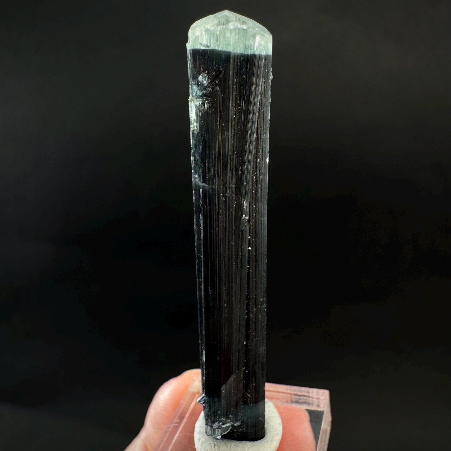 Indicolite Tourmaline Crystal | Natural Blue-Green Mineral Specimen from Pakistan