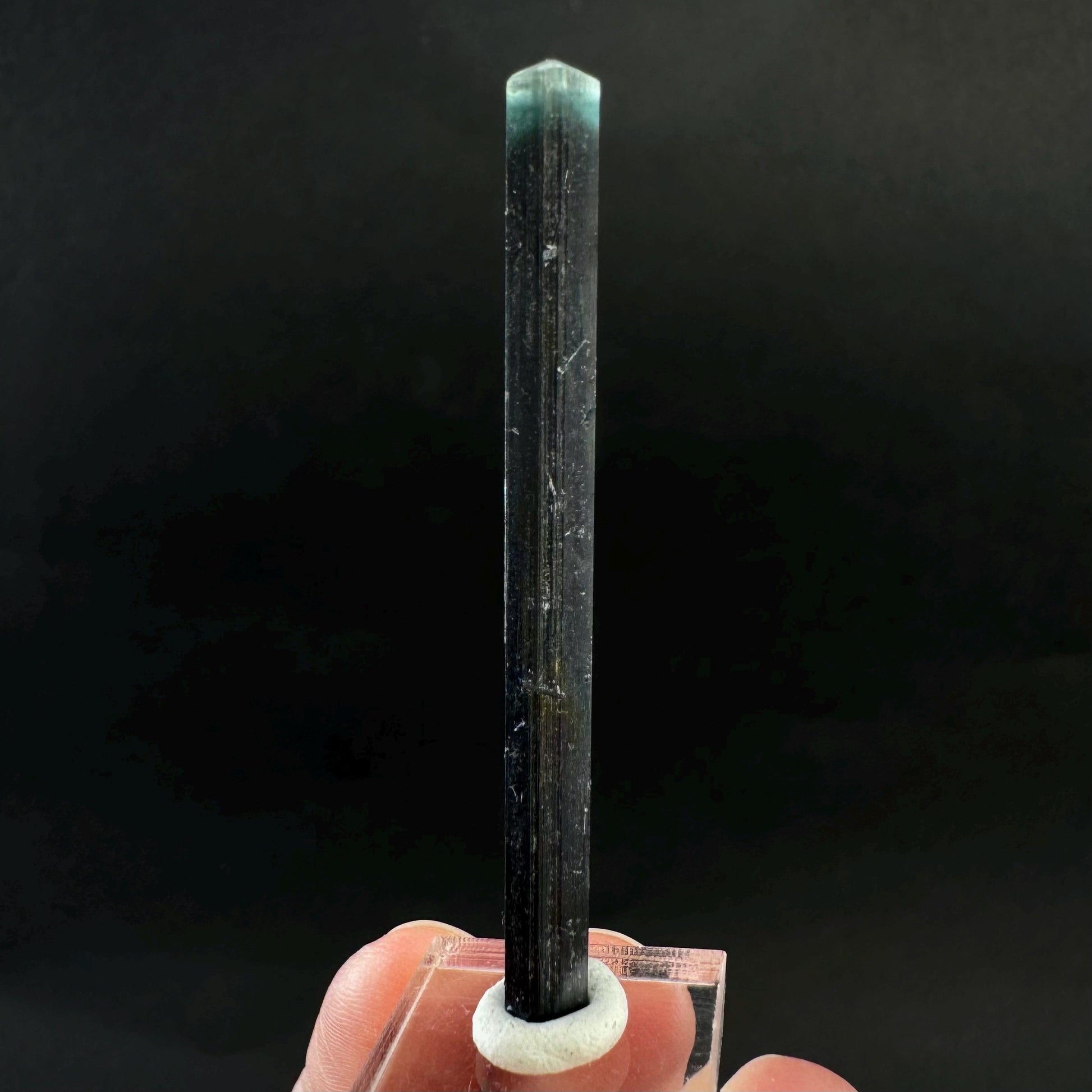 Indicolite Tourmaline Crystal | Natural Blue-Green Mineral Specimen from Pakistan
