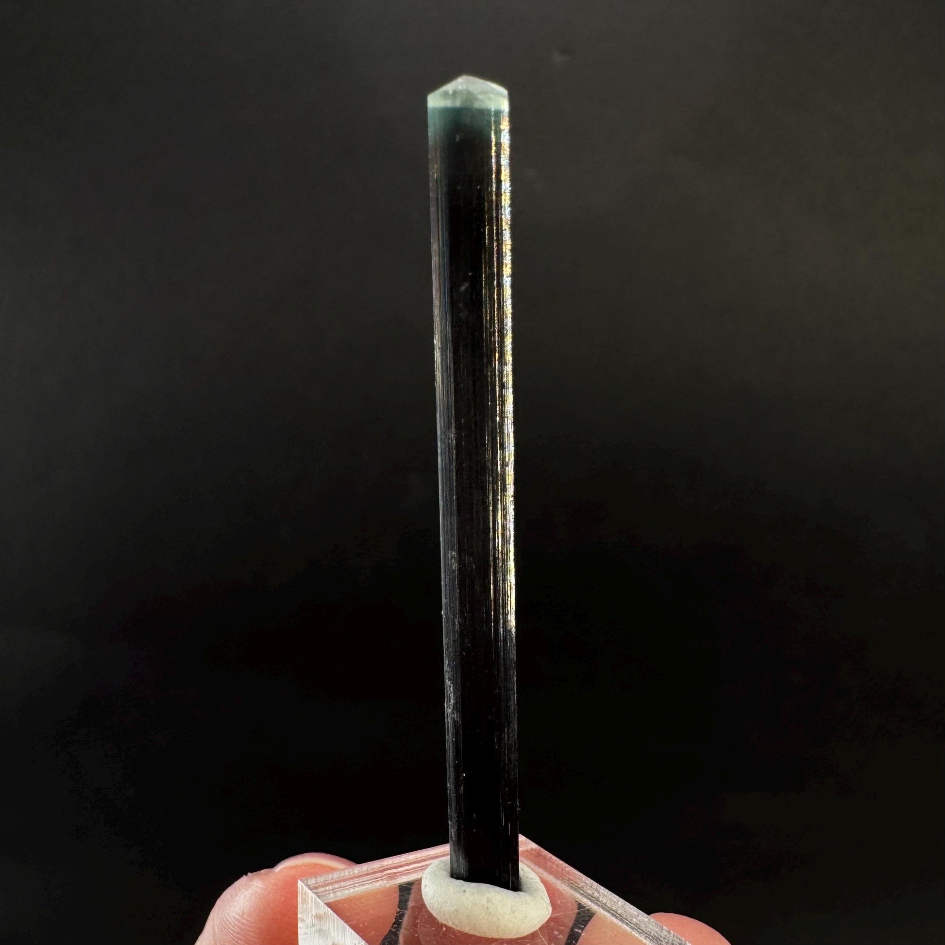 Indicolite Tourmaline Crystal | Natural Blue-Green Mineral Specimen from Pakistan