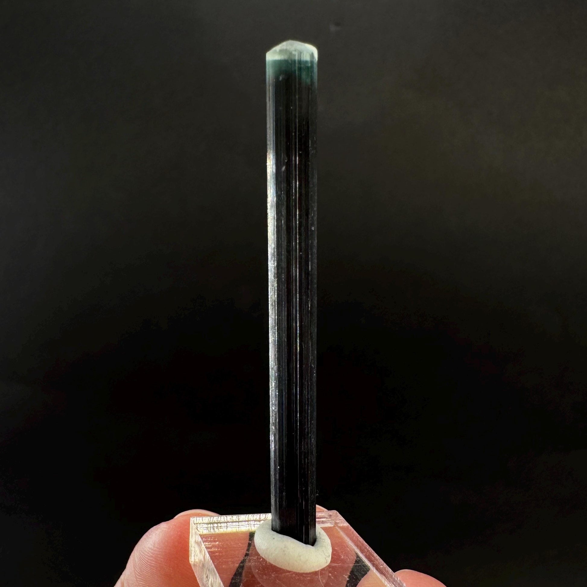 Indicolite Tourmaline Crystal | Natural Blue-Green Mineral Specimen from Pakistan