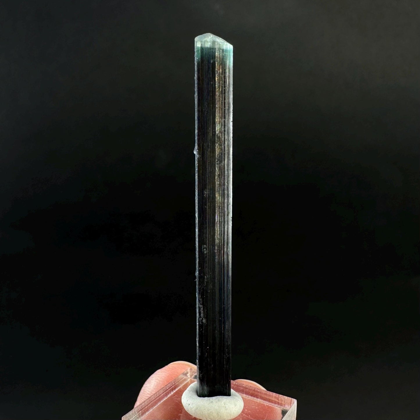 Indicolite Tourmaline Crystal | Natural Blue-Green Mineral Specimen from Pakistan