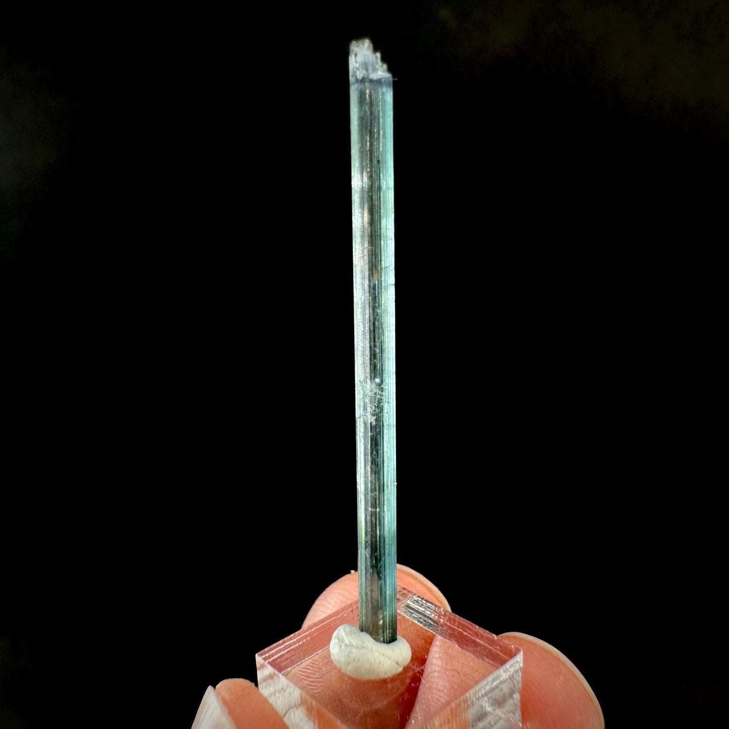 Indicolite Tourmaline Crystal | Natural Blue-Green Mineral Specimen from Pakistan