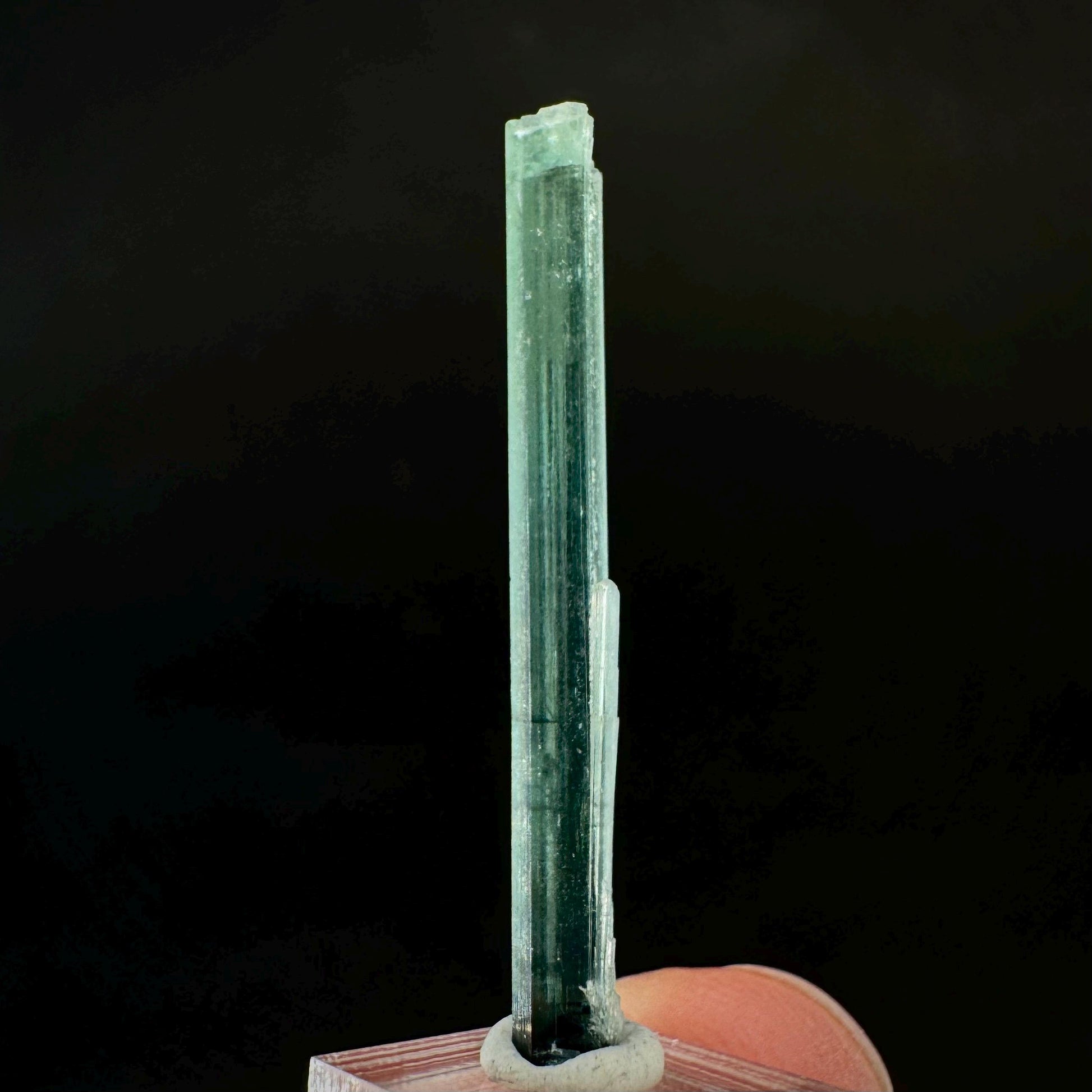 Indicolite Tourmaline Crystal | Natural Blue-Green Mineral Specimen from Pakistan