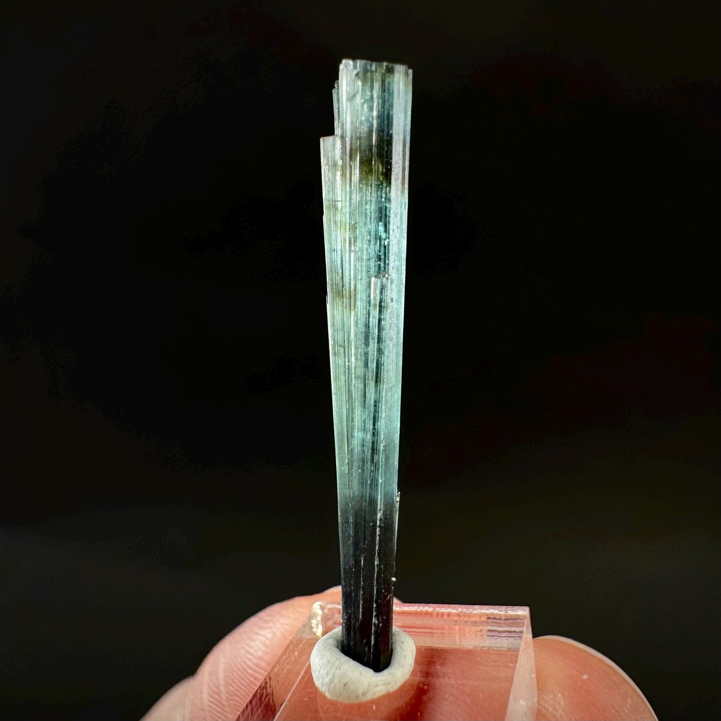 Indicolite Tourmaline Crystal | Natural Blue-Green Mineral Specimen from Pakistan