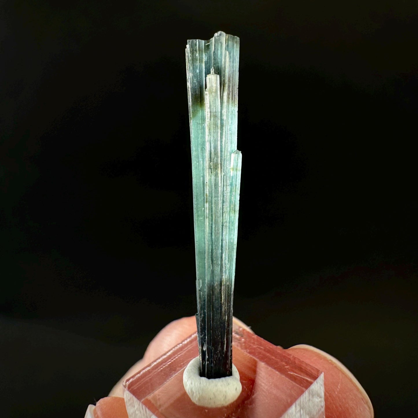 Indicolite Tourmaline Crystal | Natural Blue-Green Mineral Specimen from Pakistan