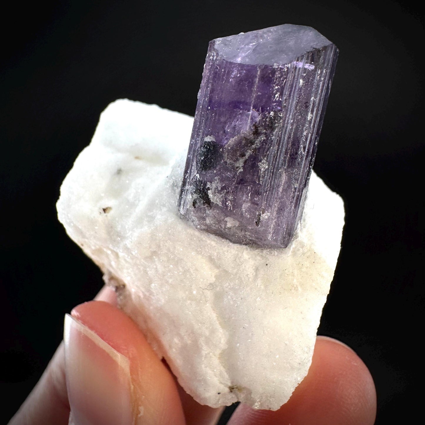 Scapolite on Matrix | Purple Crystal, Mineral Specimen from Afghanistan