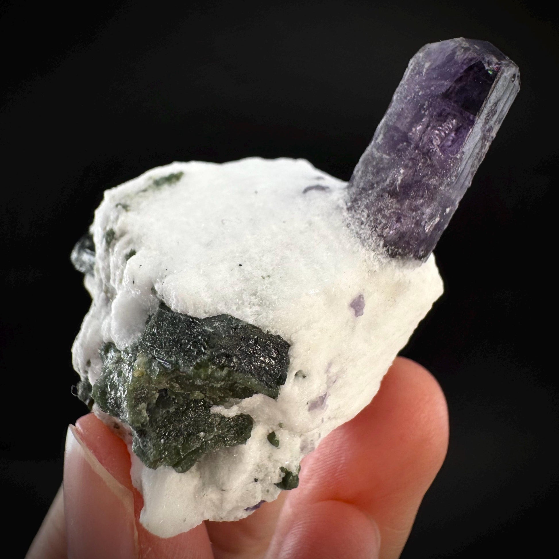 Scapolite on Matrix | Purple Crystal, Mineral Specimen from Afghanistan