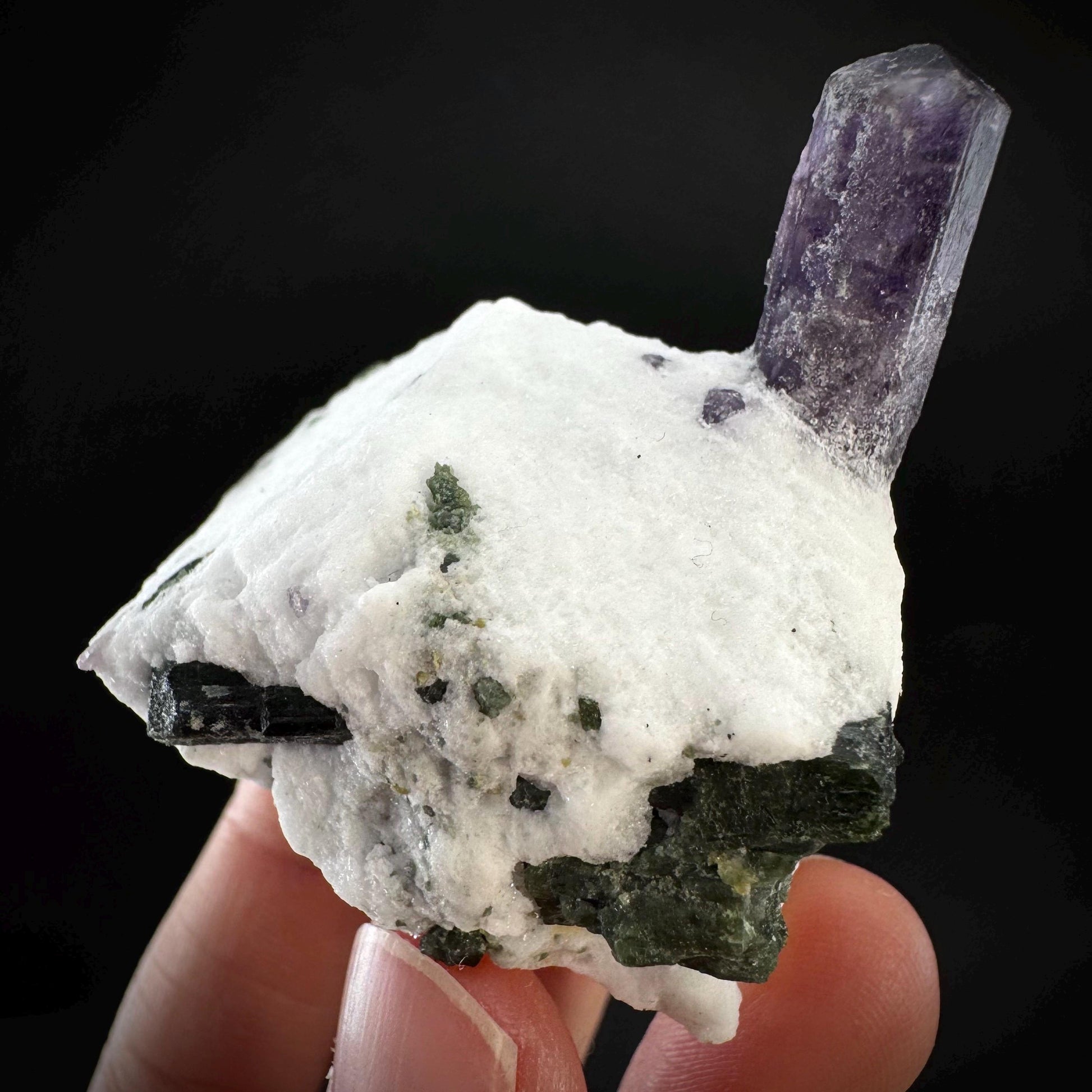 Scapolite on Matrix | Purple Crystal, Mineral Specimen from Afghanistan
