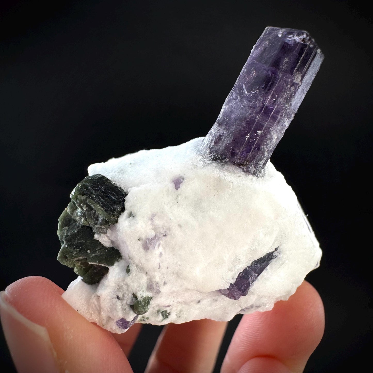 Scapolite on Matrix | Purple Crystal, Mineral Specimen from Afghanistan