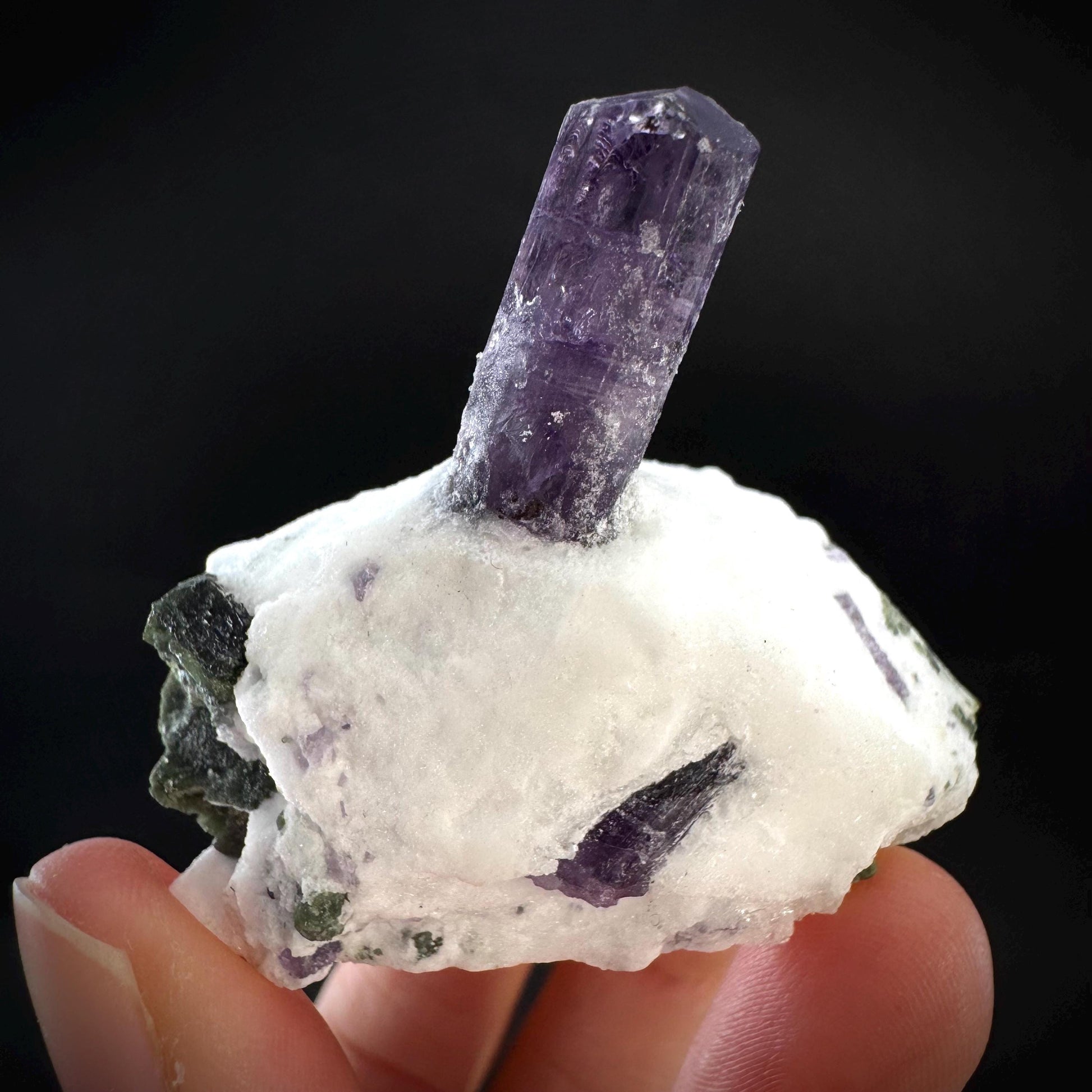 Scapolite on Matrix | Purple Crystal, Mineral Specimen from Afghanistan