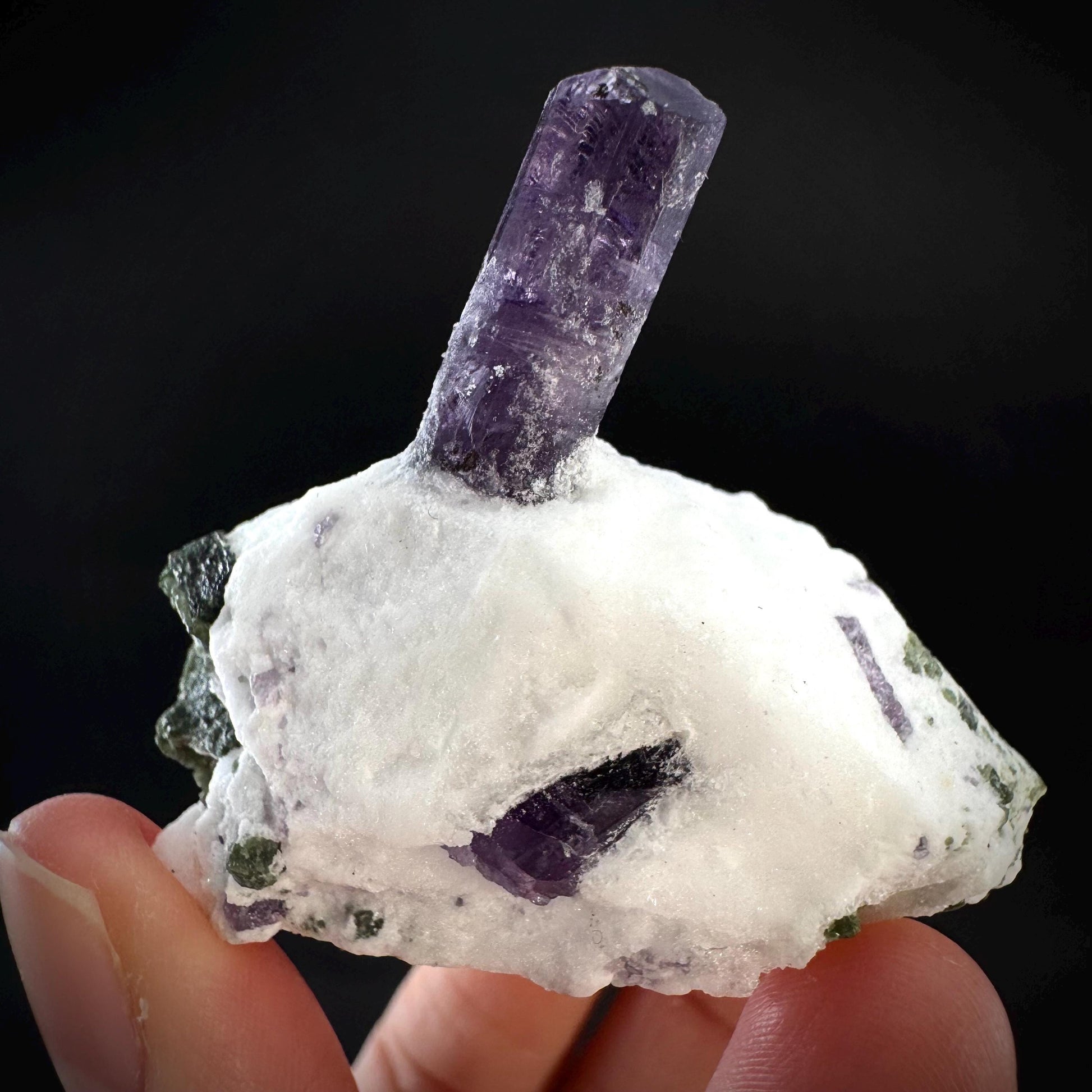 Scapolite on Matrix | Purple Crystal, Mineral Specimen from Afghanistan