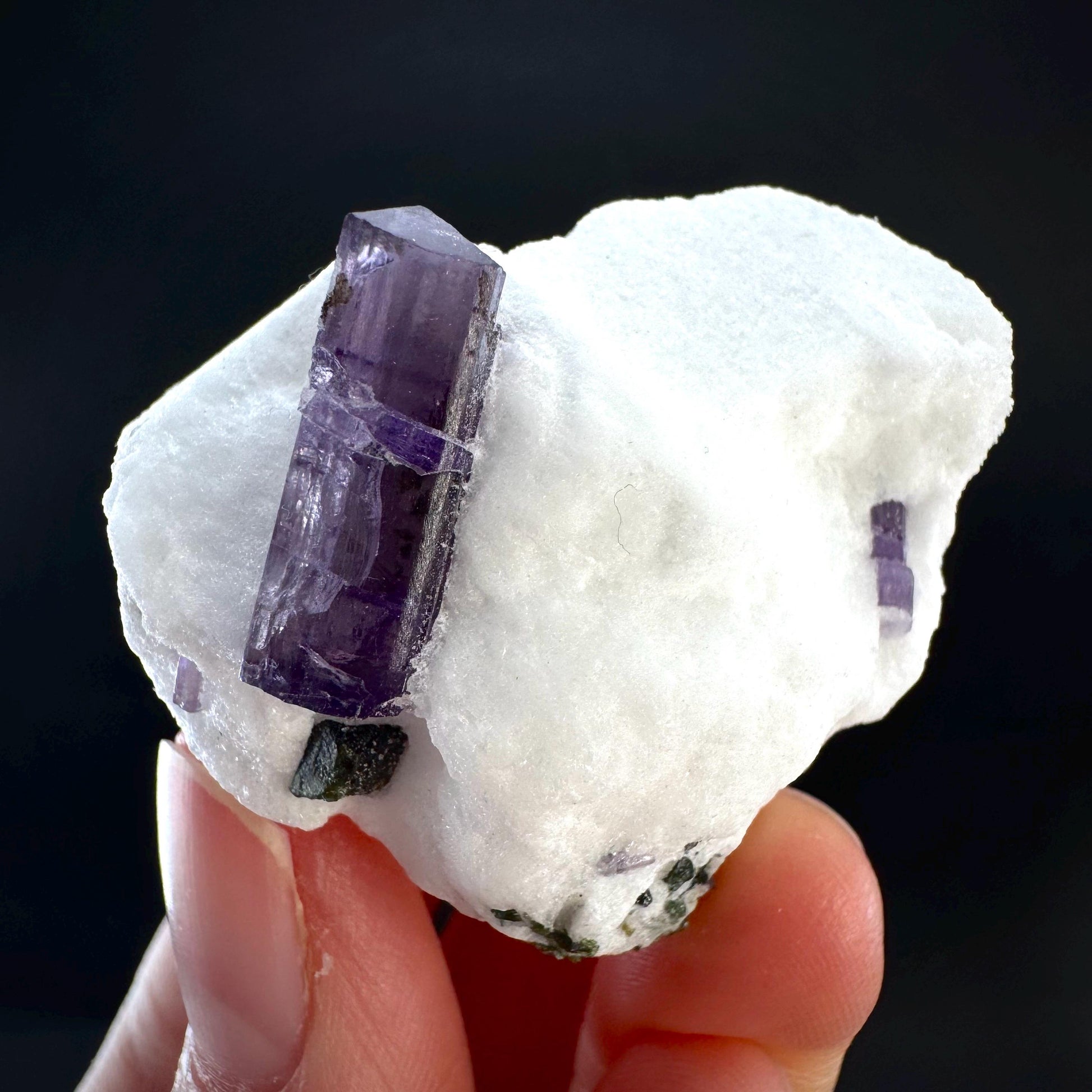 Scapolite on Matrix | Purple Crystal, Mineral Specimen from Afghanistan