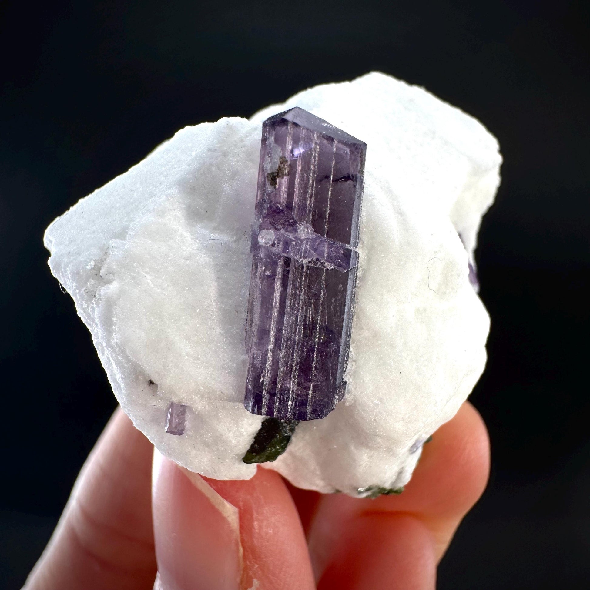 Scapolite on Matrix | Purple Crystal, Mineral Specimen from Afghanistan