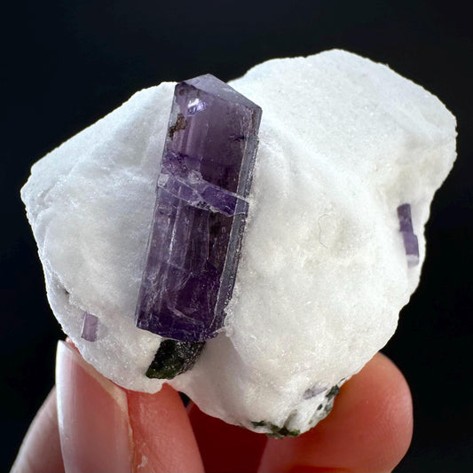 Scapolite on Matrix | Purple Crystal, Mineral Specimen from Afghanistan