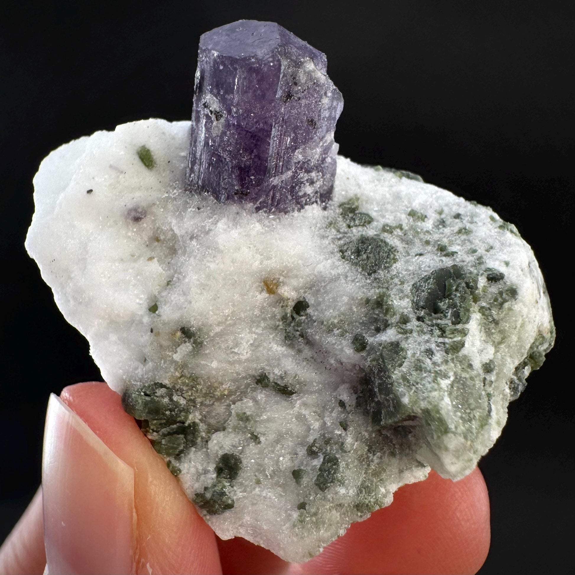 Scapolite on Matrix | Purple Crystal, Mineral Specimen from Afghanistan