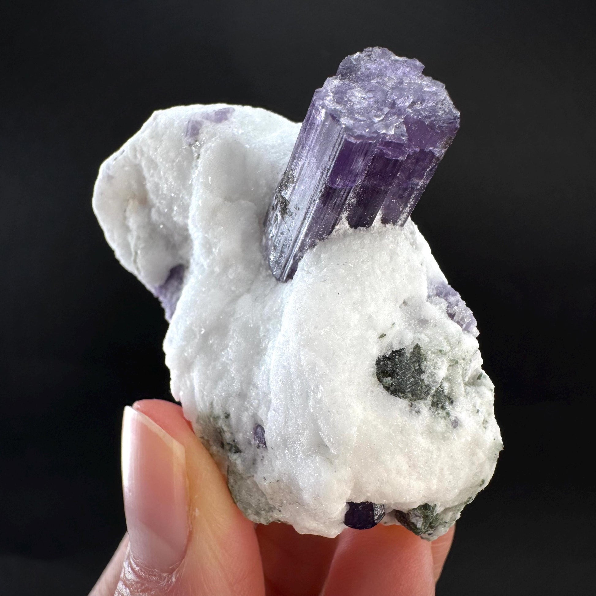Scapolite on Matrix | Purple Crystal, Mineral Specimen from Afghanistan