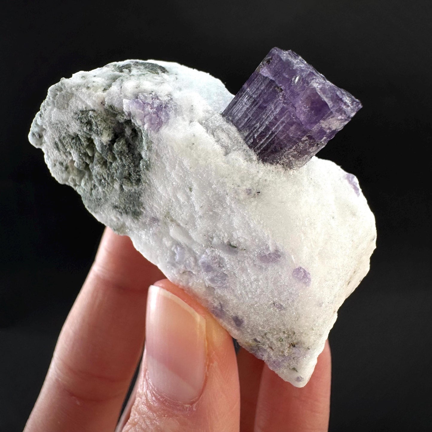 Scapolite on Matrix | Purple Crystal, Mineral Specimen from Afghanistan
