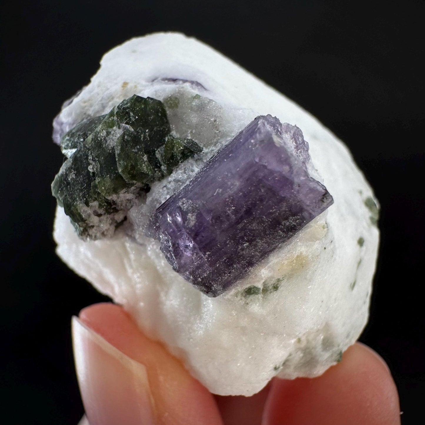 Scapolite on Matrix | Purple Crystal, Mineral Specimen from Afghanistan