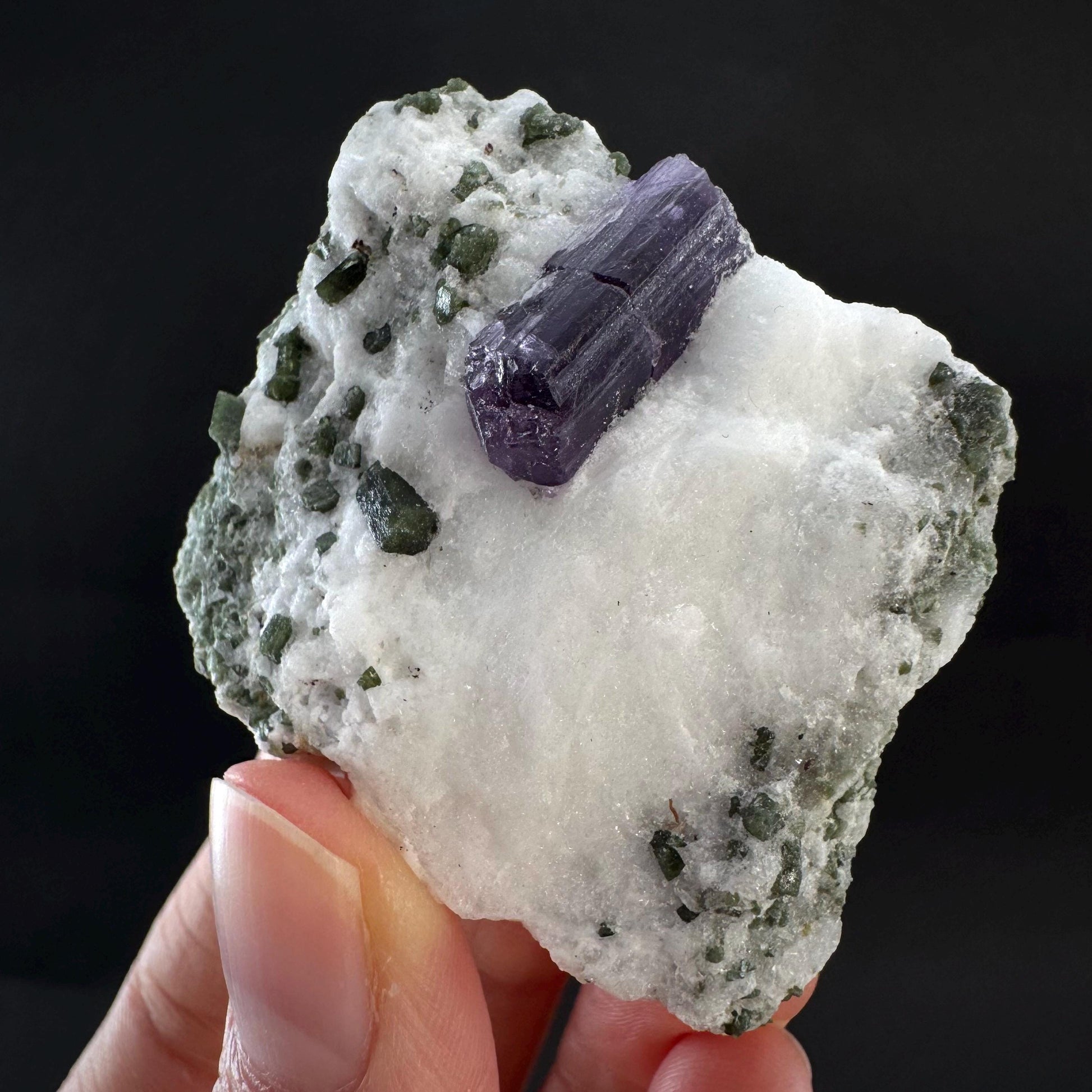 Scapolite on Matrix | Purple Crystal, Mineral Specimen from Afghanistan