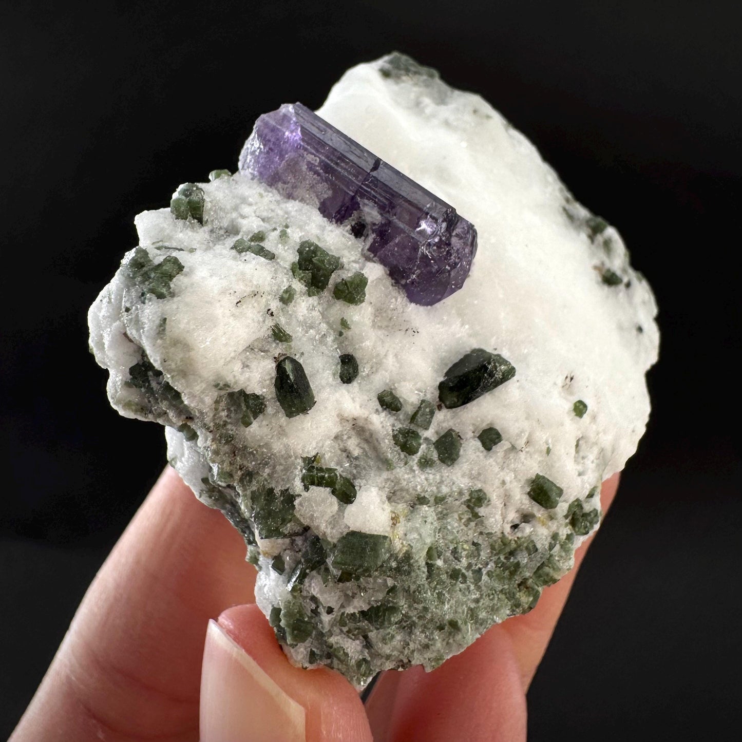 Scapolite on Matrix | Purple Crystal, Mineral Specimen from Afghanistan