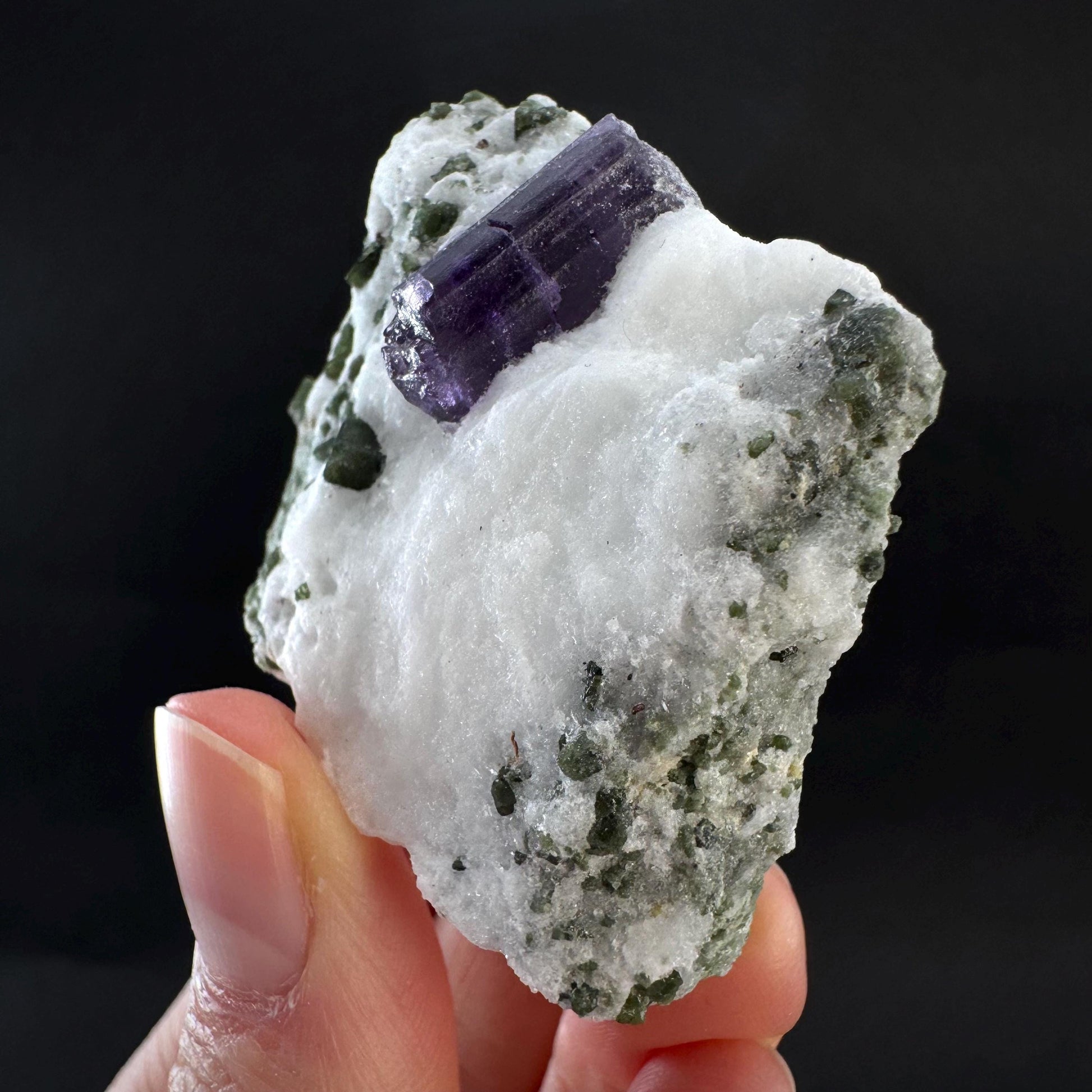 Scapolite on Matrix | Purple Crystal, Mineral Specimen from Afghanistan