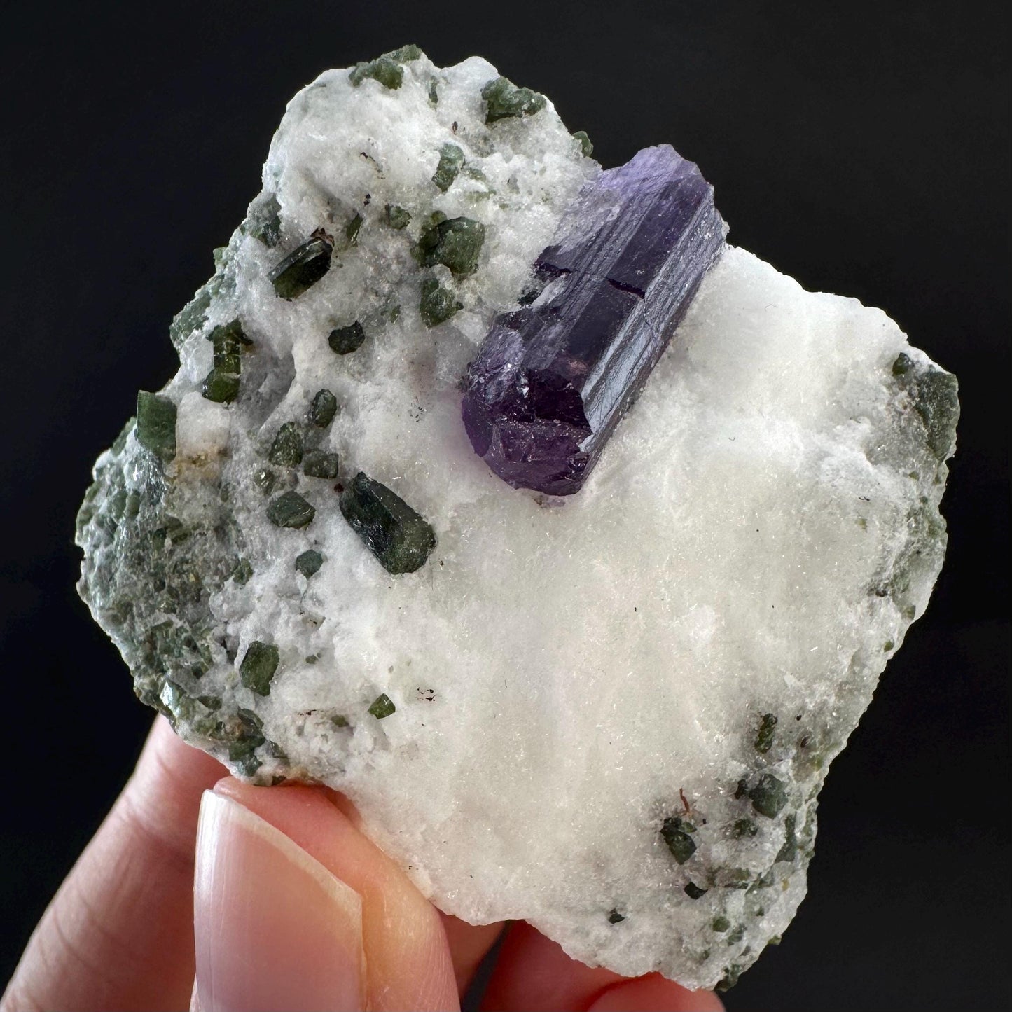 Scapolite on Matrix | Purple Crystal, Mineral Specimen from Afghanistan