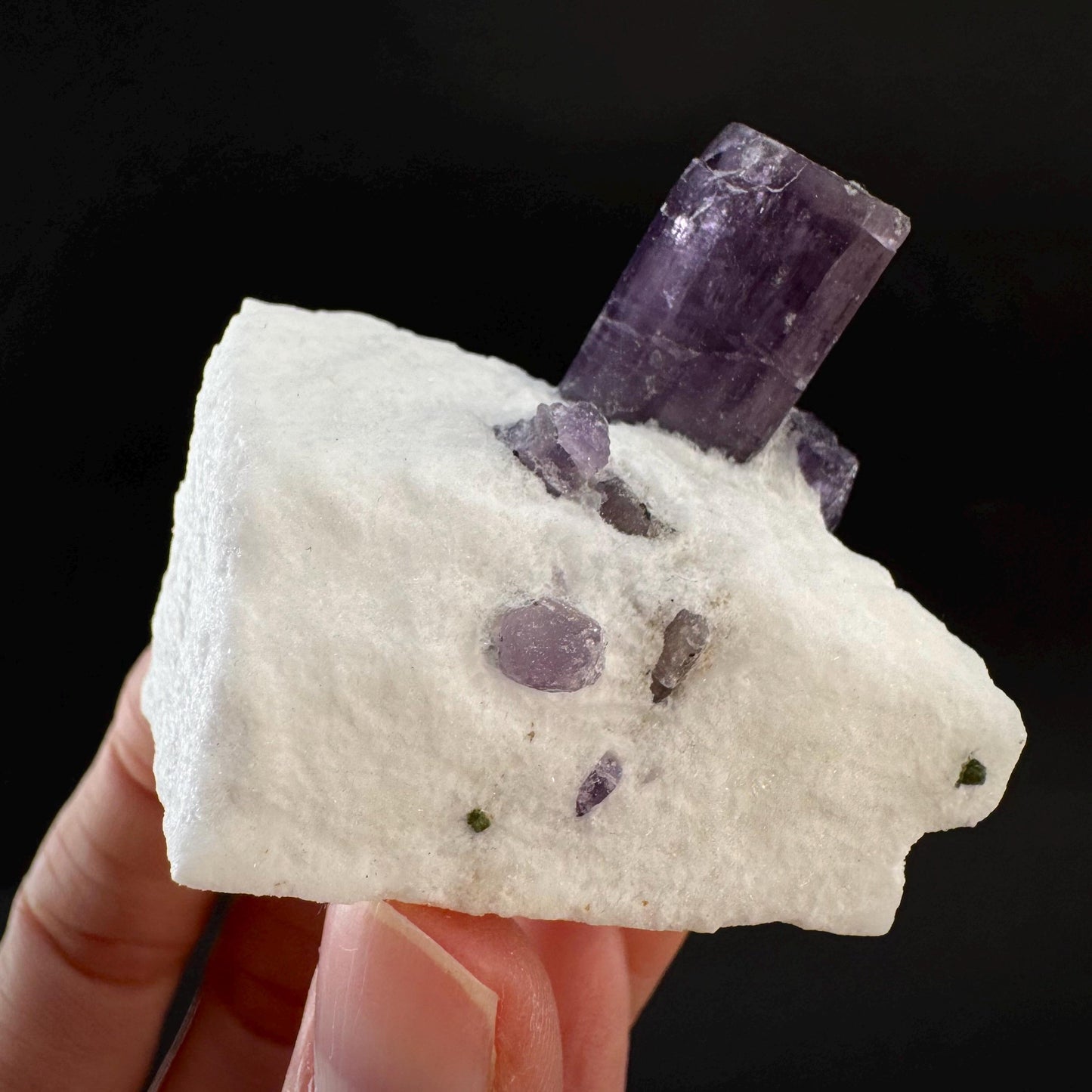 Scapolite on Matrix | Purple Crystal, Mineral Specimen from Afghanistan