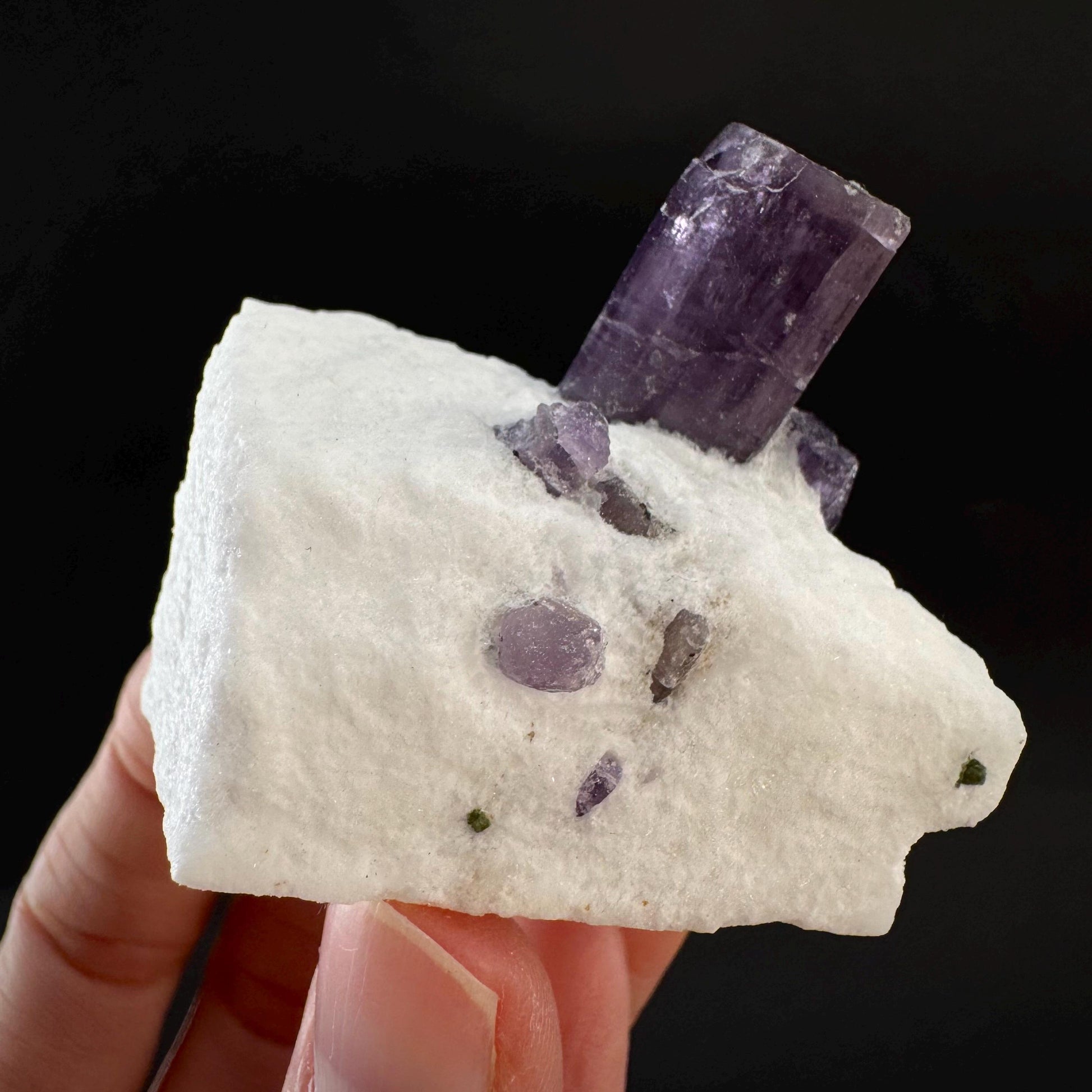 Scapolite on Matrix | Purple Crystal, Mineral Specimen from Afghanistan