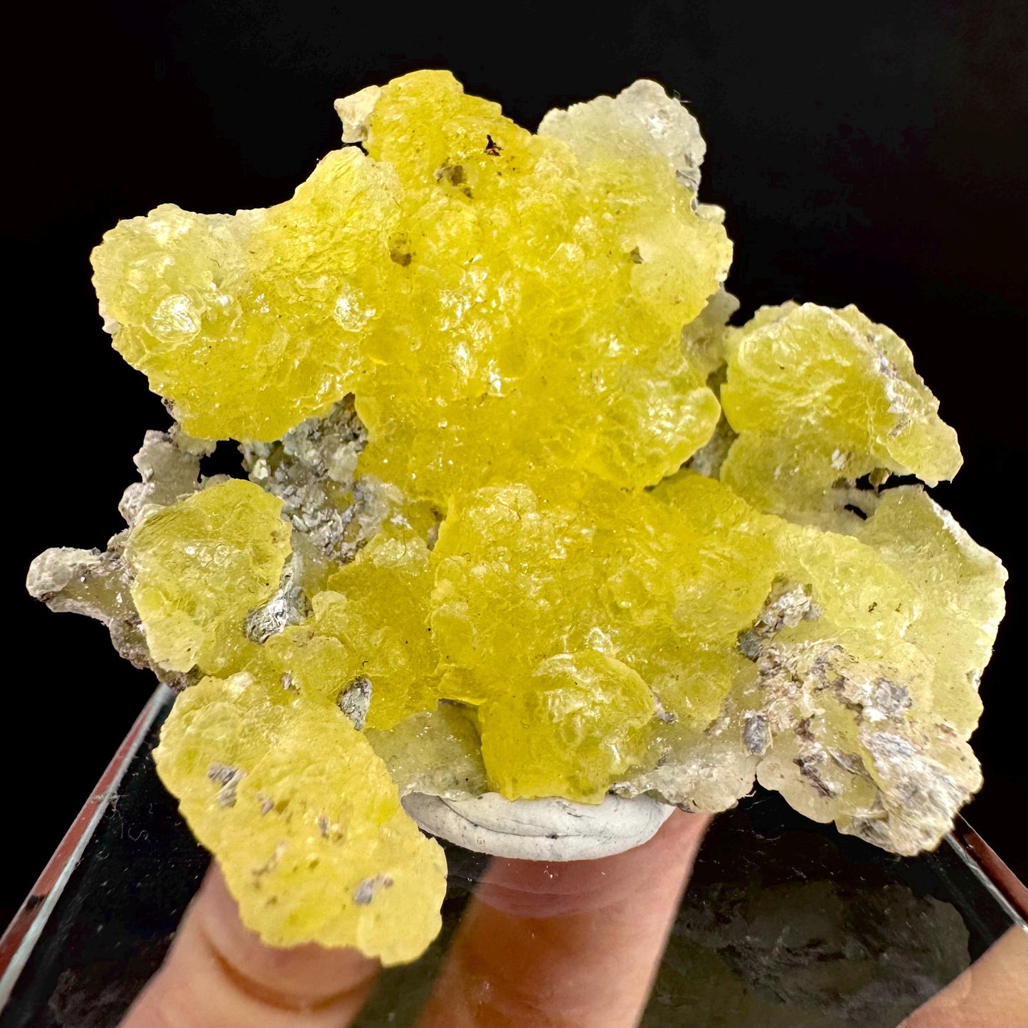 Brucite | Yellow Crystal, Lustrous Mineral Specimen From Pakistan