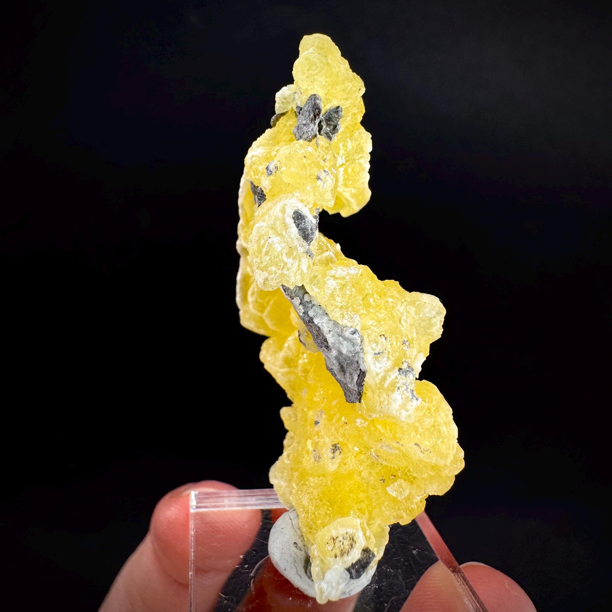 Brucite | Yellow Crystal, Lustrous Mineral Specimen From Pakistan