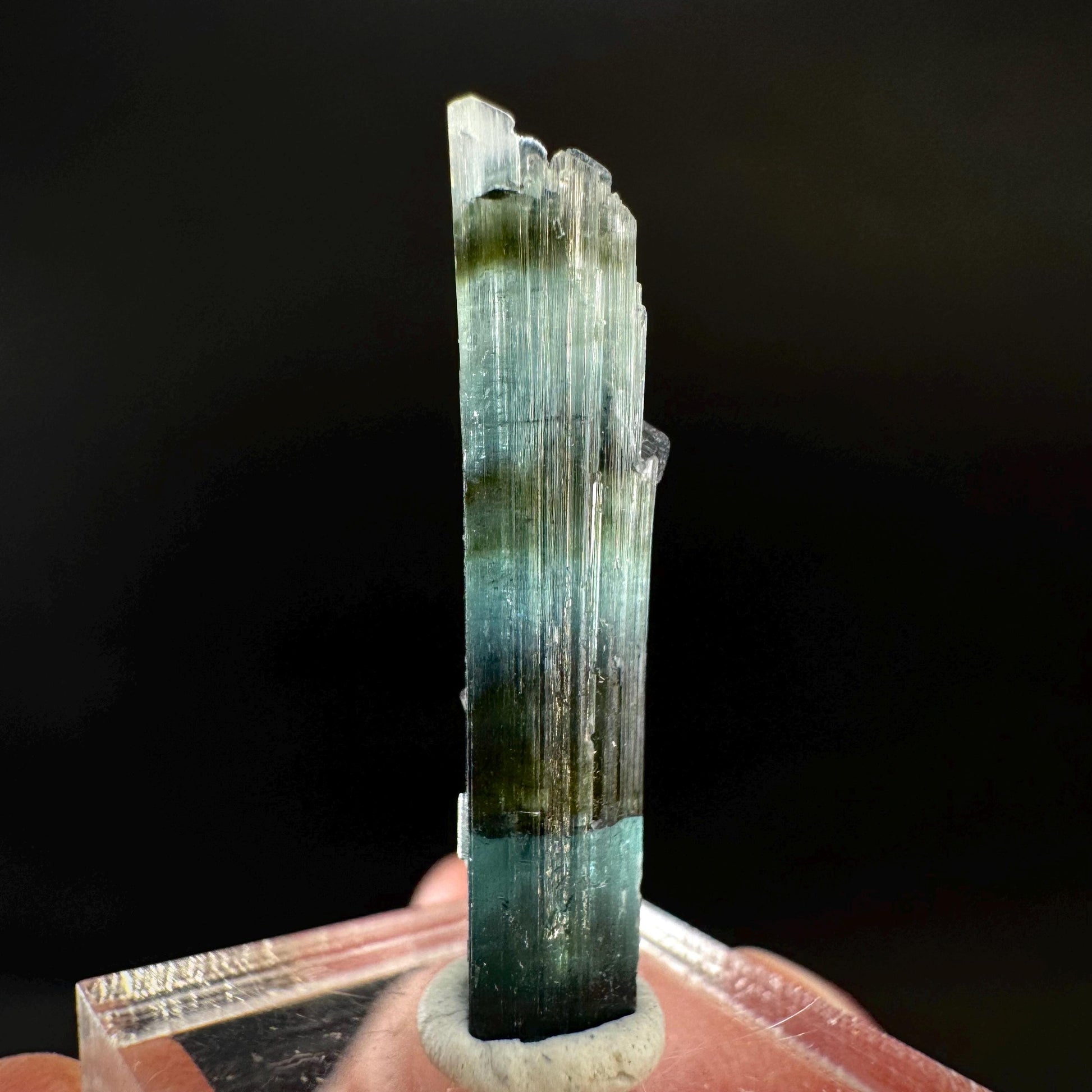 Indicolite Tourmaline Crystal | Natural Blue-Green Mineral Specimen from Pakistan