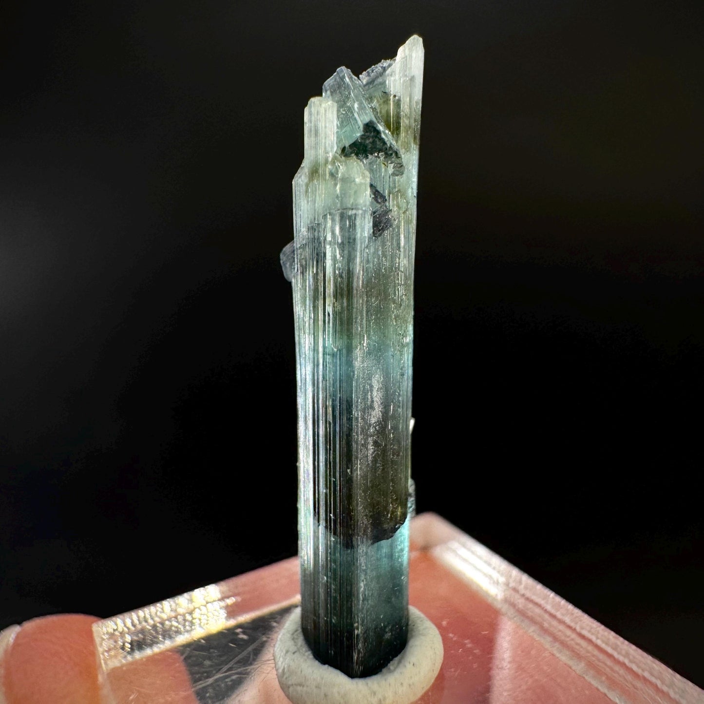 Indicolite Tourmaline Crystal | Natural Blue-Green Mineral Specimen from Pakistan