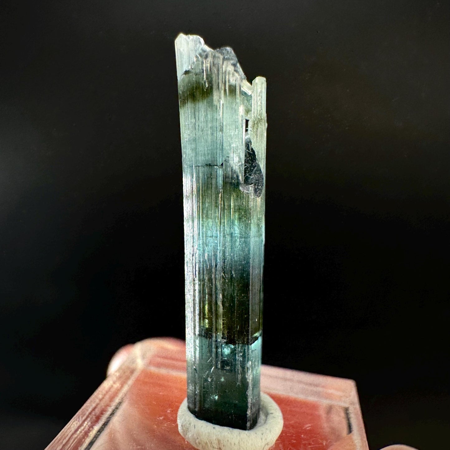 Indicolite Tourmaline Crystal | Natural Blue-Green Mineral Specimen from Pakistan