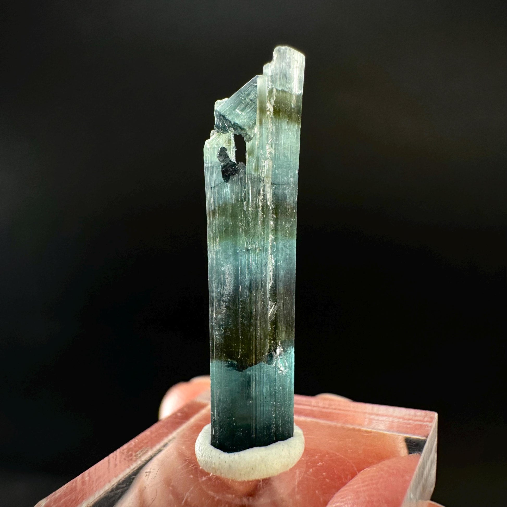 Indicolite Tourmaline Crystal | Natural Blue-Green Mineral Specimen from Pakistan