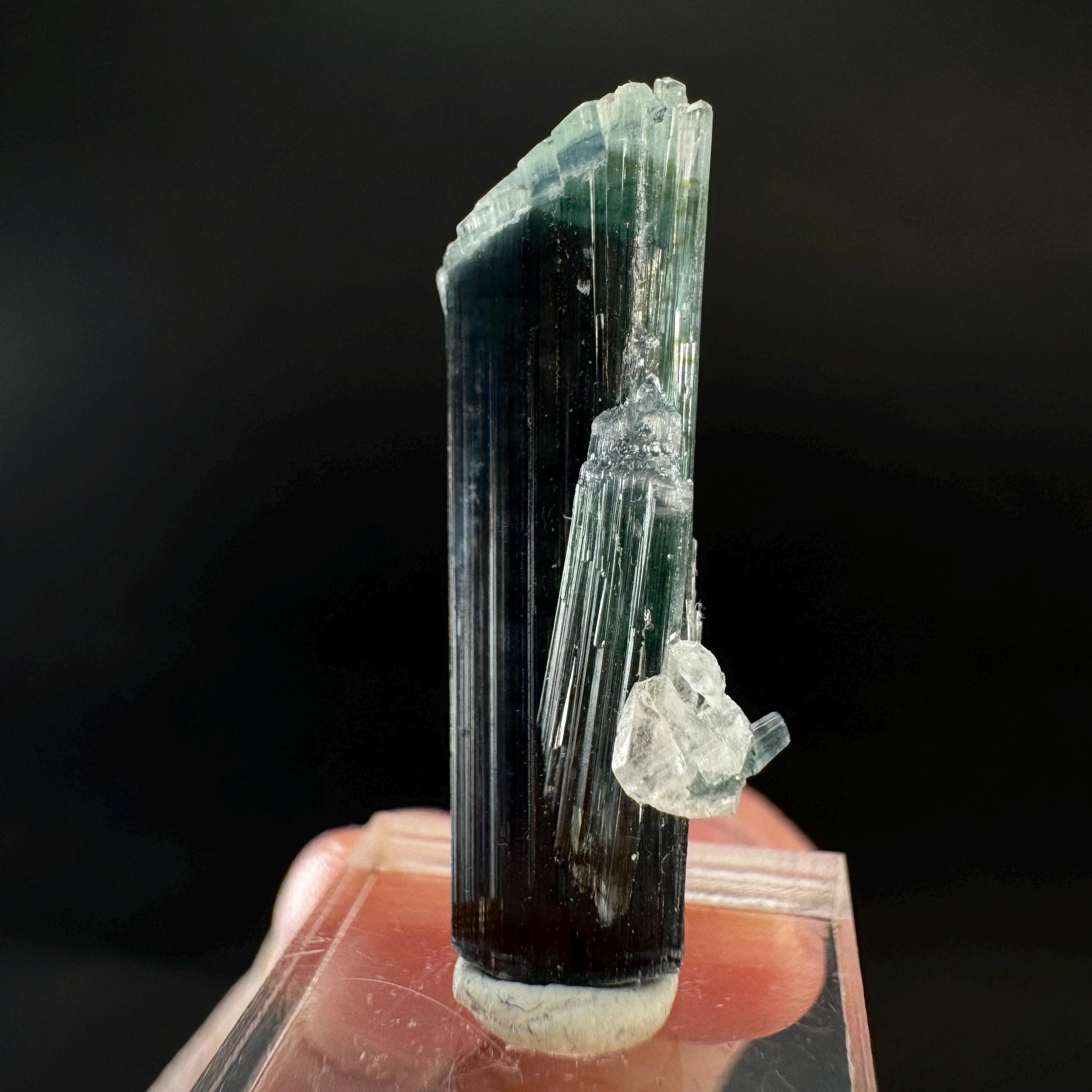 Indicolite Tourmaline Crystal | Natural Blue-Green Mineral Specimen from Pakistan