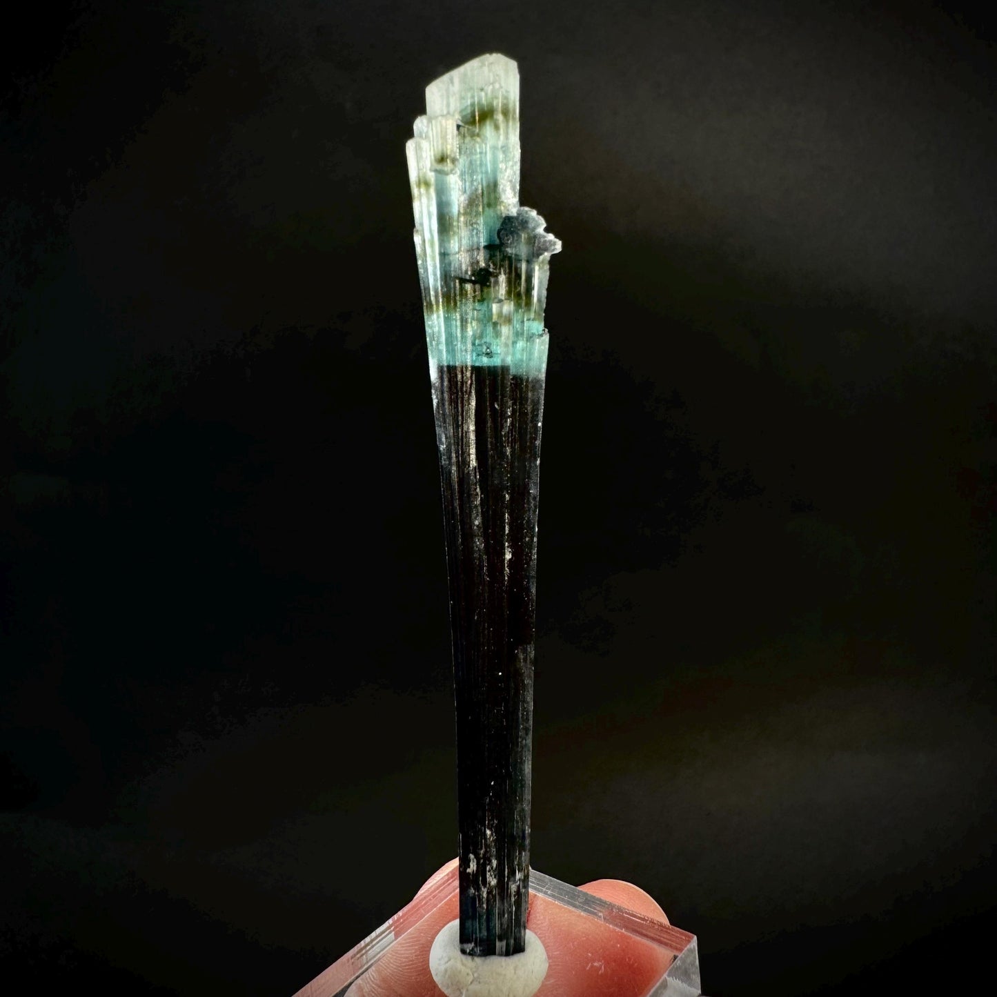 Indicolite Tourmaline Crystal | Natural Blue-Green Mineral Specimen from Pakistan