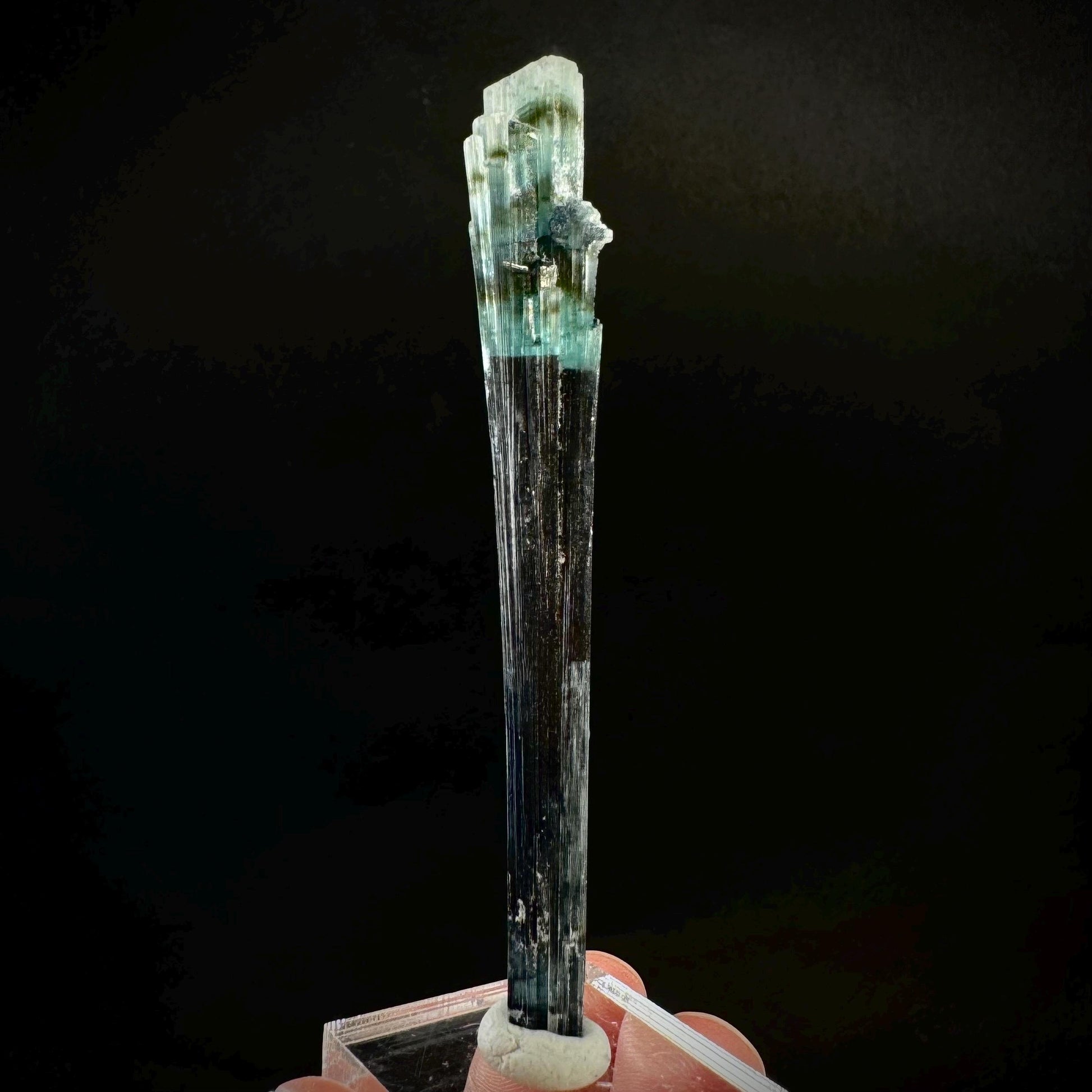 Indicolite Tourmaline Crystal | Natural Blue-Green Mineral Specimen from Pakistan