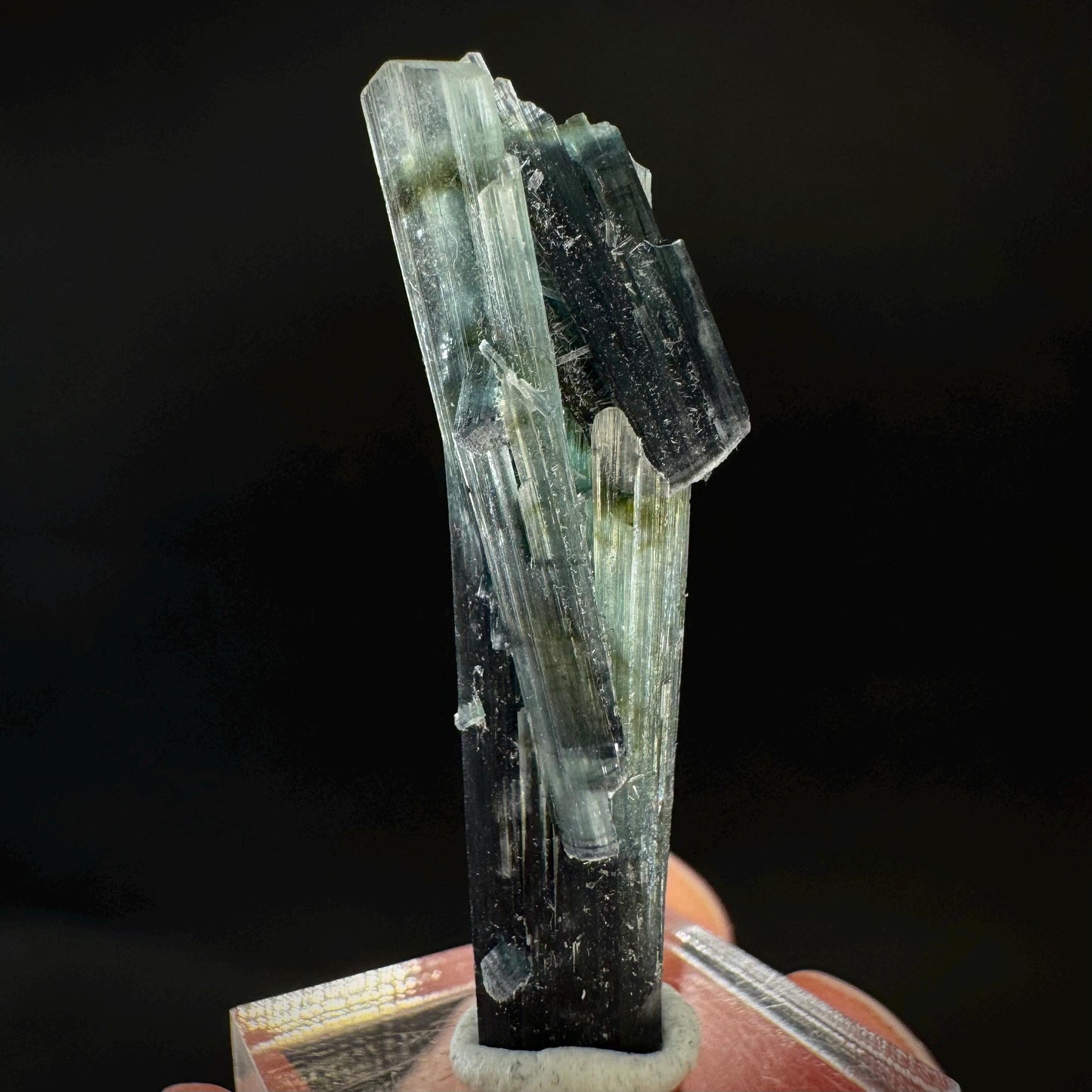 Indicolite Tourmaline Crystal | Natural Blue-Green Mineral Specimen from Pakistan