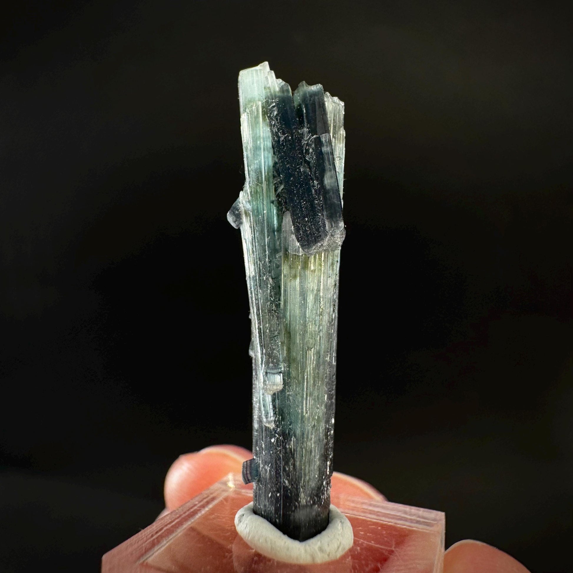 Indicolite Tourmaline Crystal | Natural Blue-Green Mineral Specimen from Pakistan
