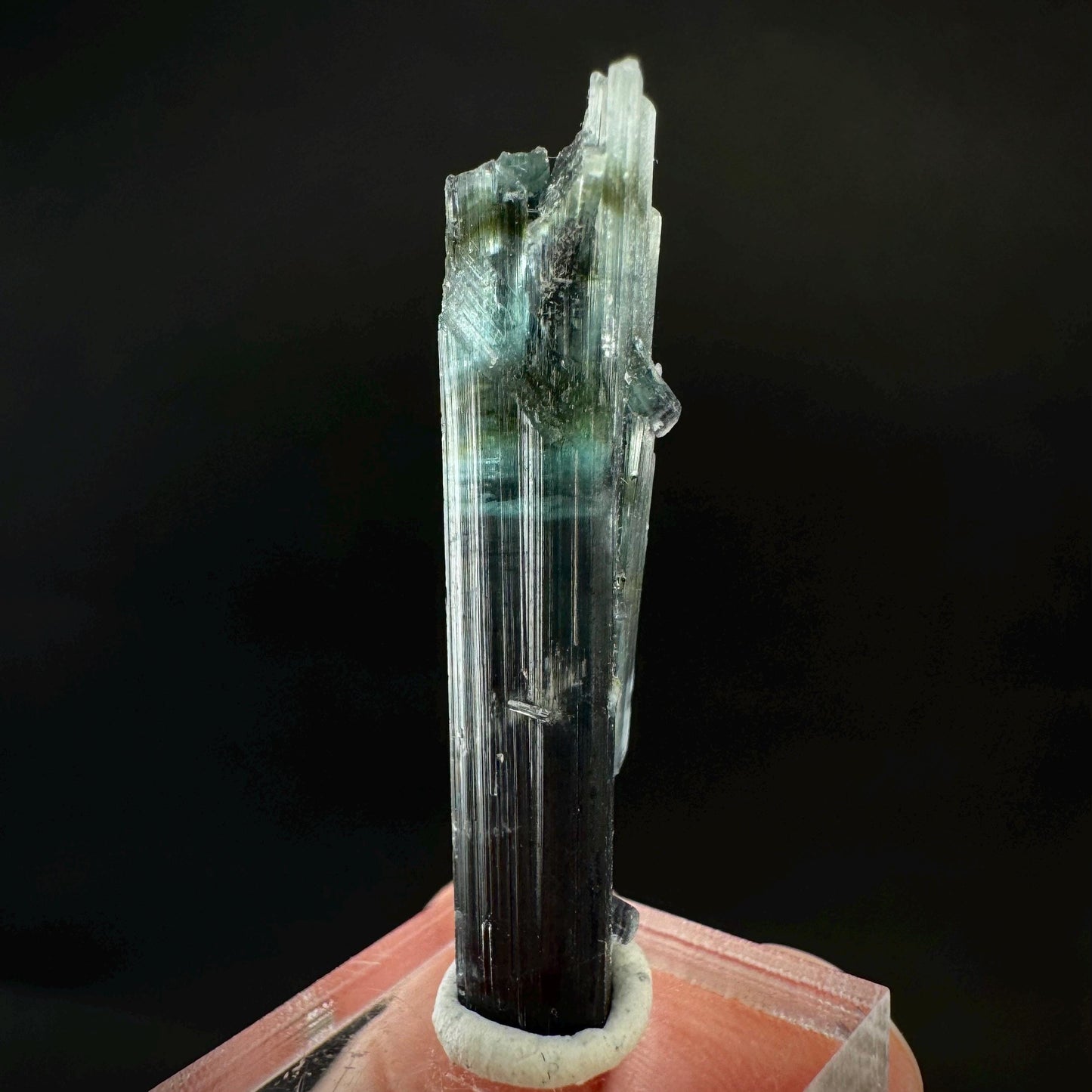 Indicolite Tourmaline Crystal | Natural Blue-Green Mineral Specimen from Pakistan