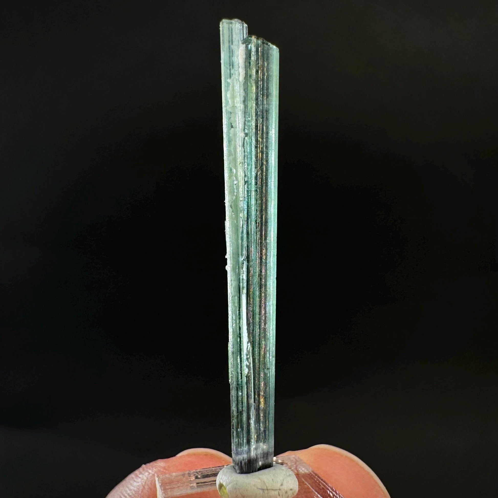 Indicolite Tourmaline Crystal | Natural Blue-Green Mineral Specimen from Pakistan