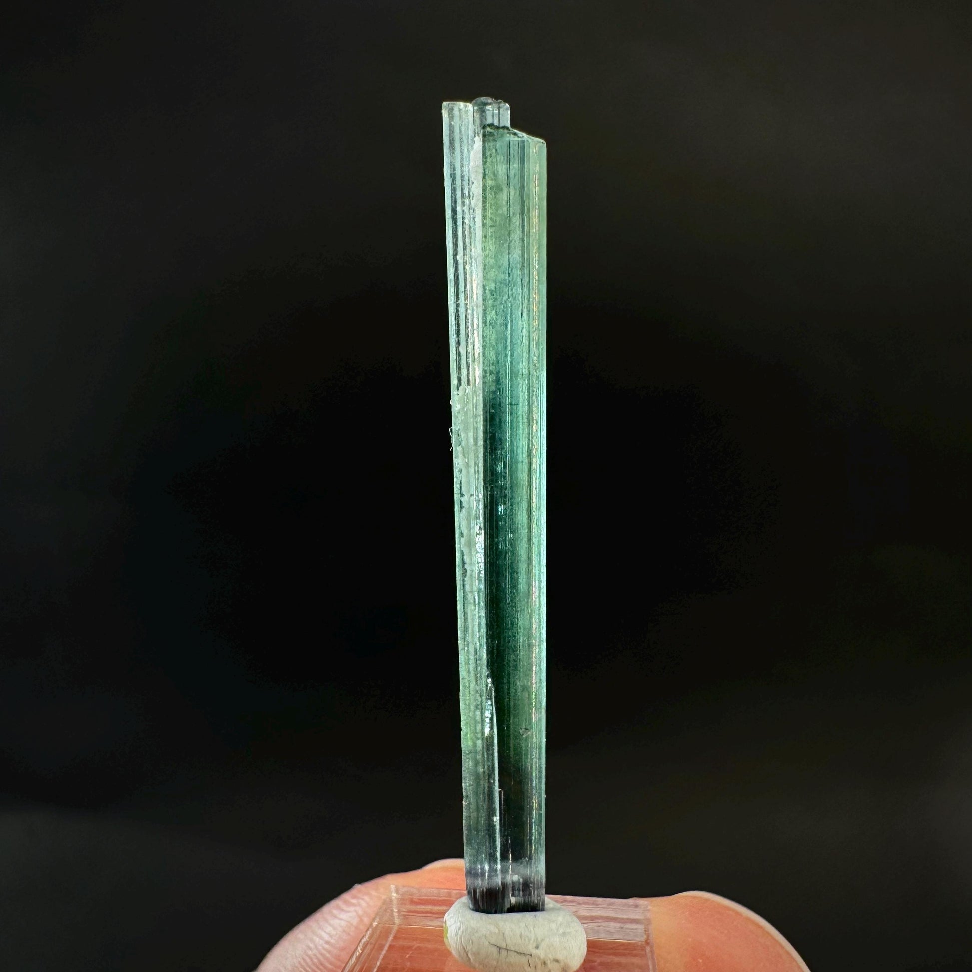 Indicolite Tourmaline Crystal | Natural Blue-Green Mineral Specimen from Pakistan
