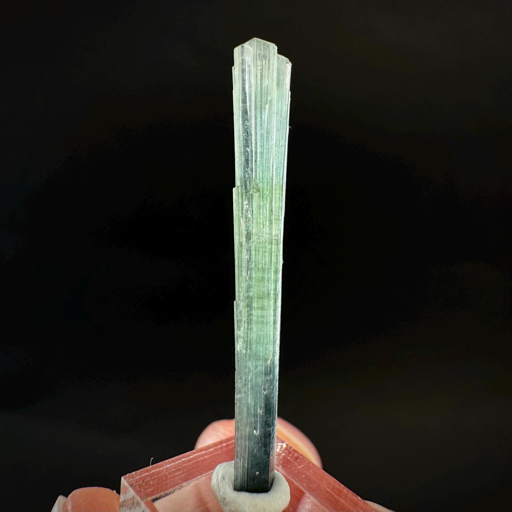 Indicolite Tourmaline Crystal | Natural Blue-Green Mineral Specimen from Pakistan