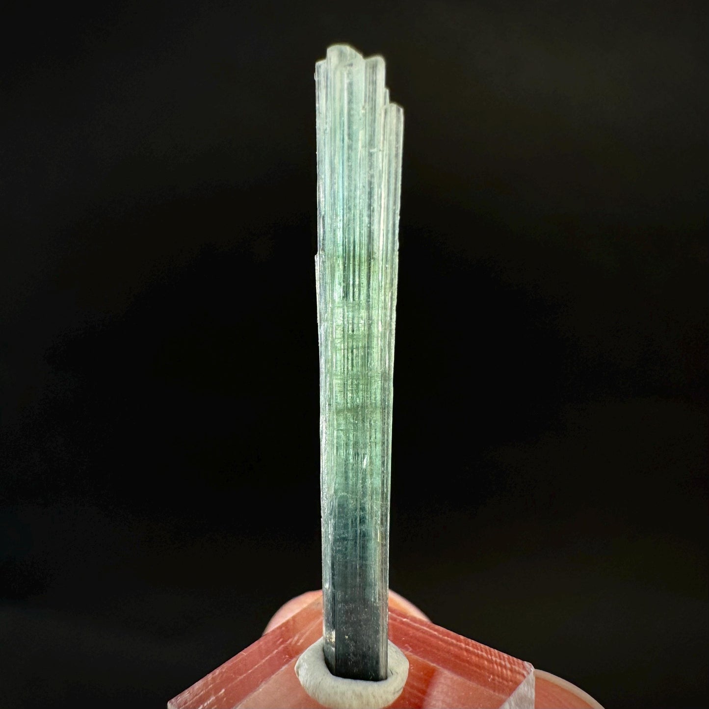 Indicolite Tourmaline Crystal | Natural Blue-Green Mineral Specimen from Pakistan