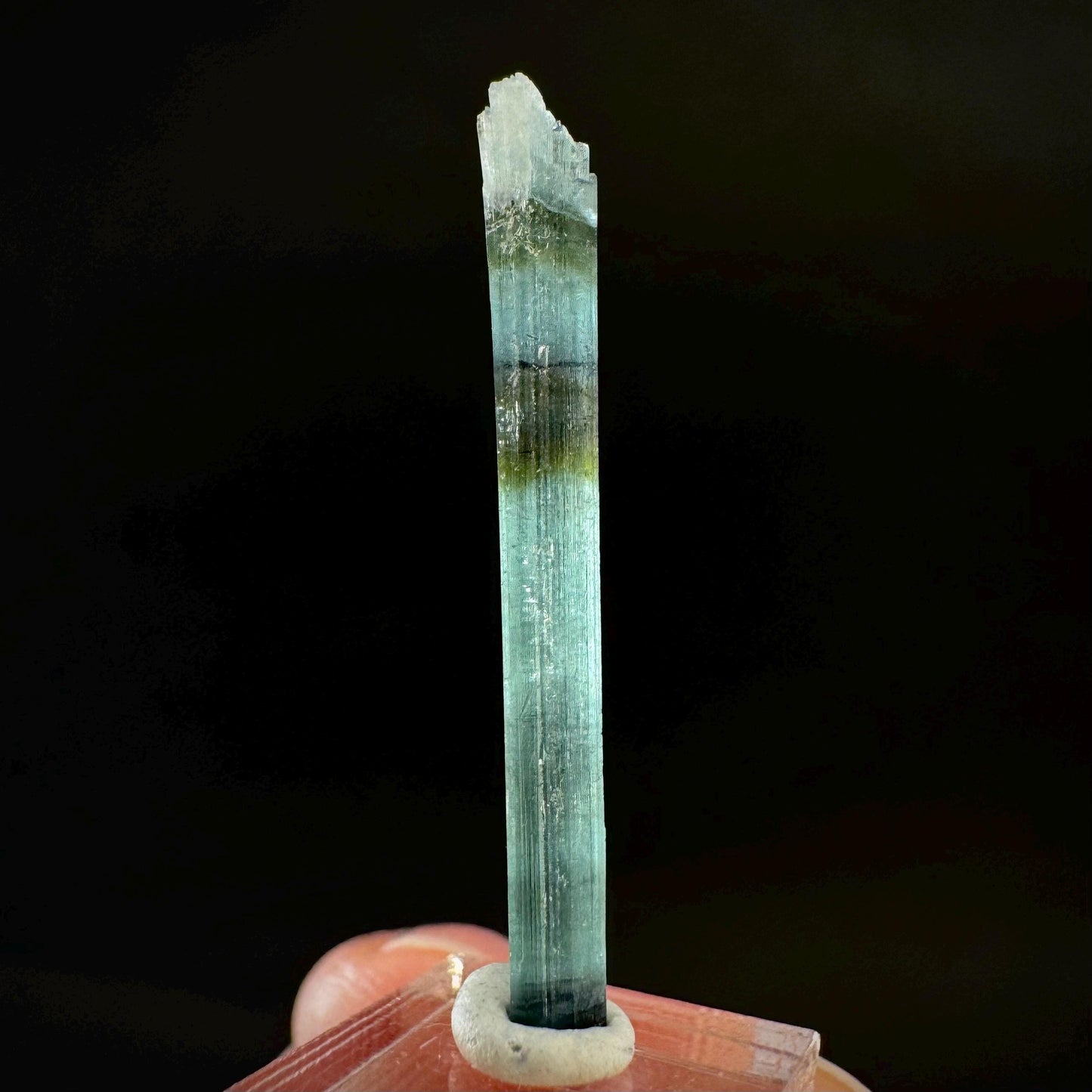 Indicolite Tourmaline Crystal | Natural Blue-Green Mineral Specimen from Pakistan