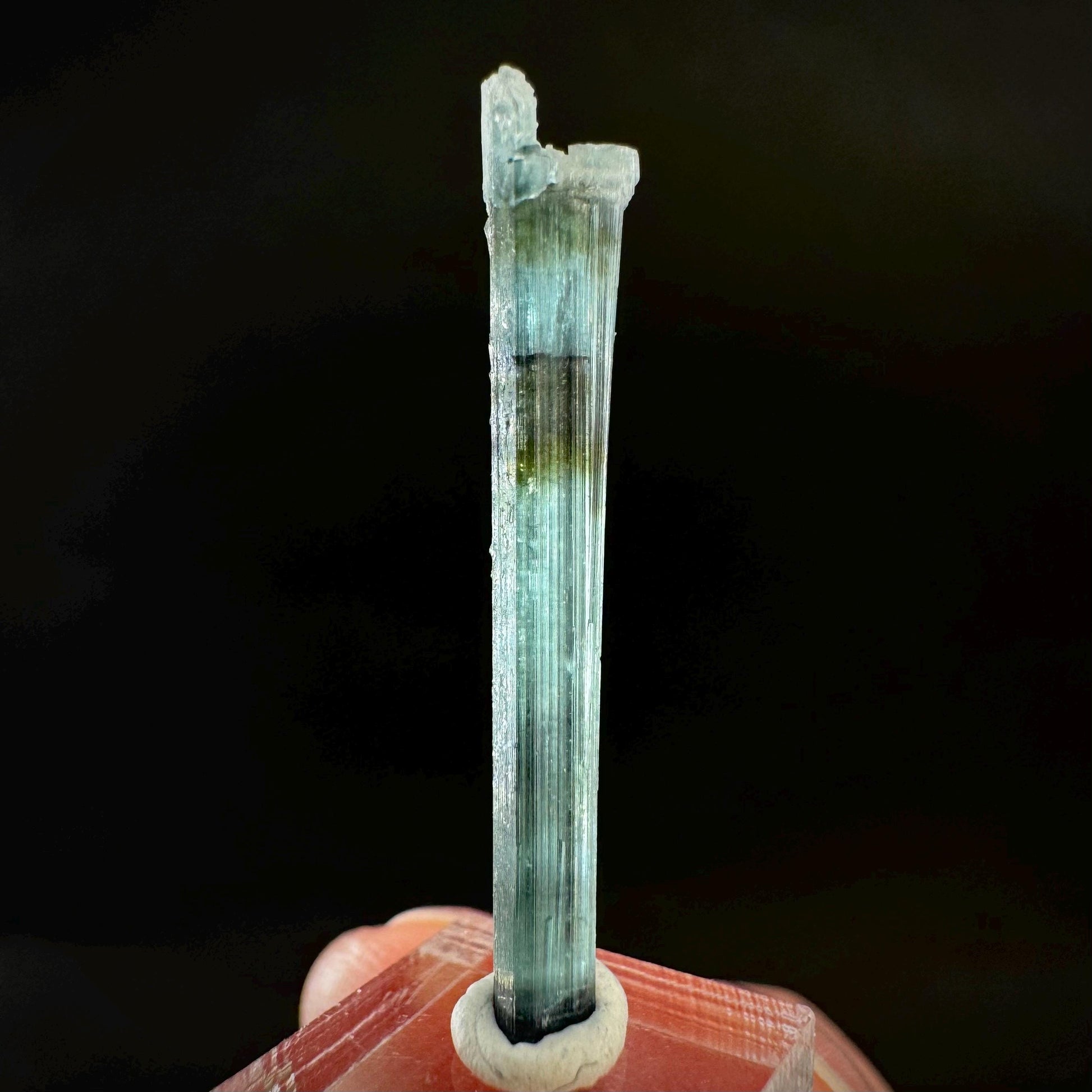 Indicolite Tourmaline Crystal | Natural Blue-Green Mineral Specimen from Pakistan